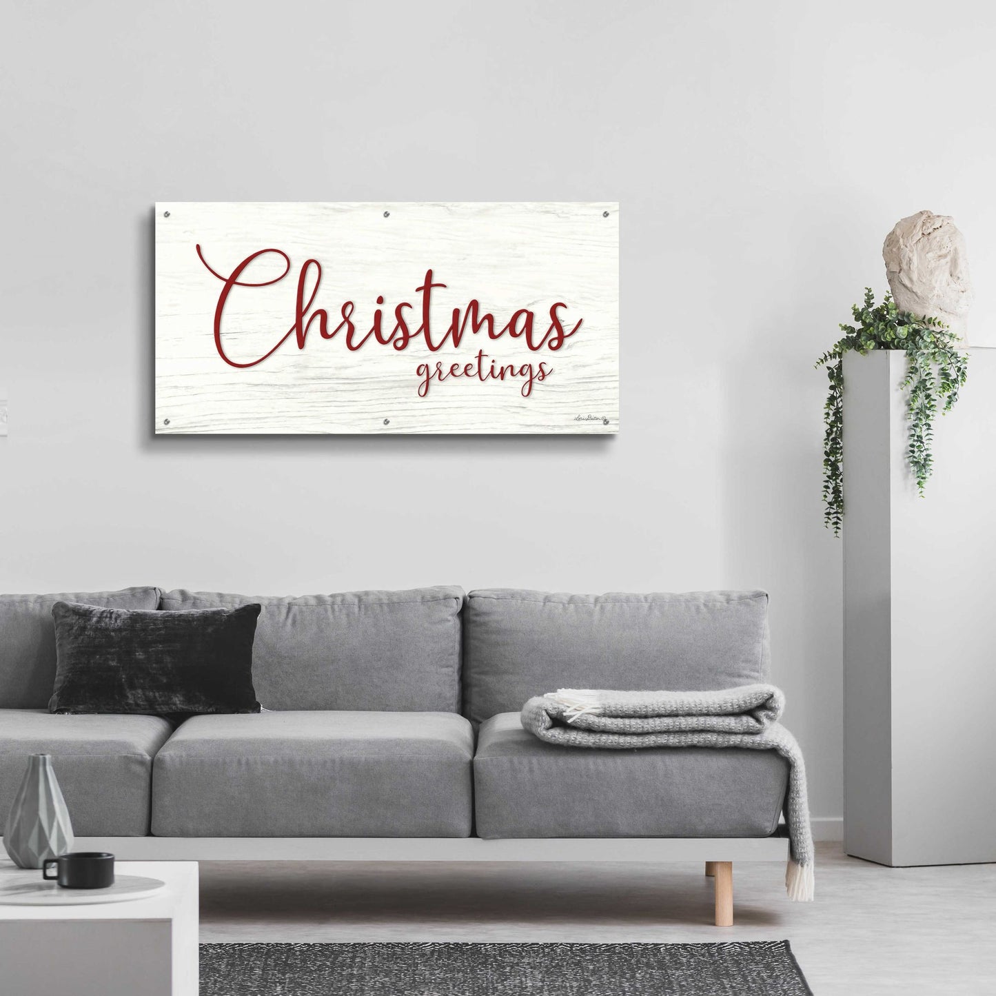 Epic Art 'Christmas Greetings' by Lori Deiter Acrylic Glass Wall Art,48x24