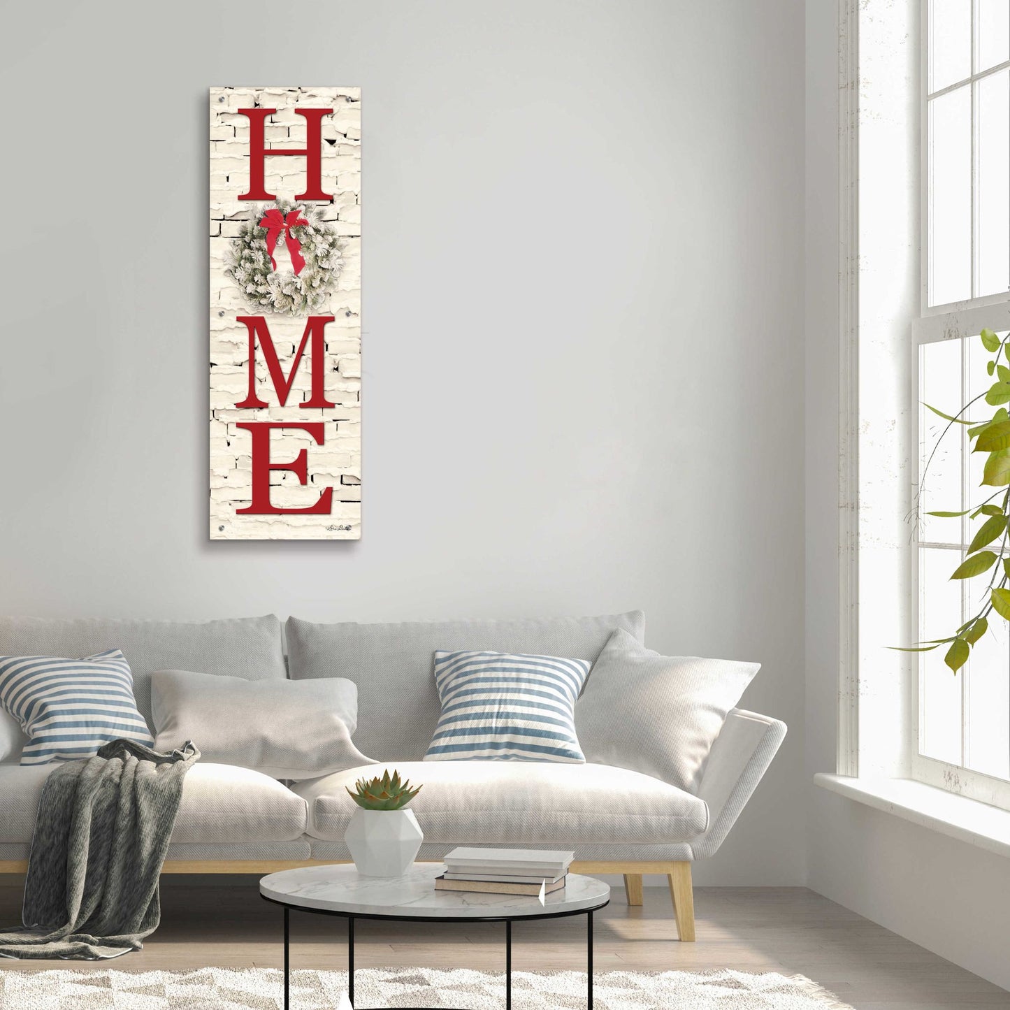 Epic Art 'Christmas Home Vertical II' by Lori Deiter Acrylic Glass Wall Art,16x48