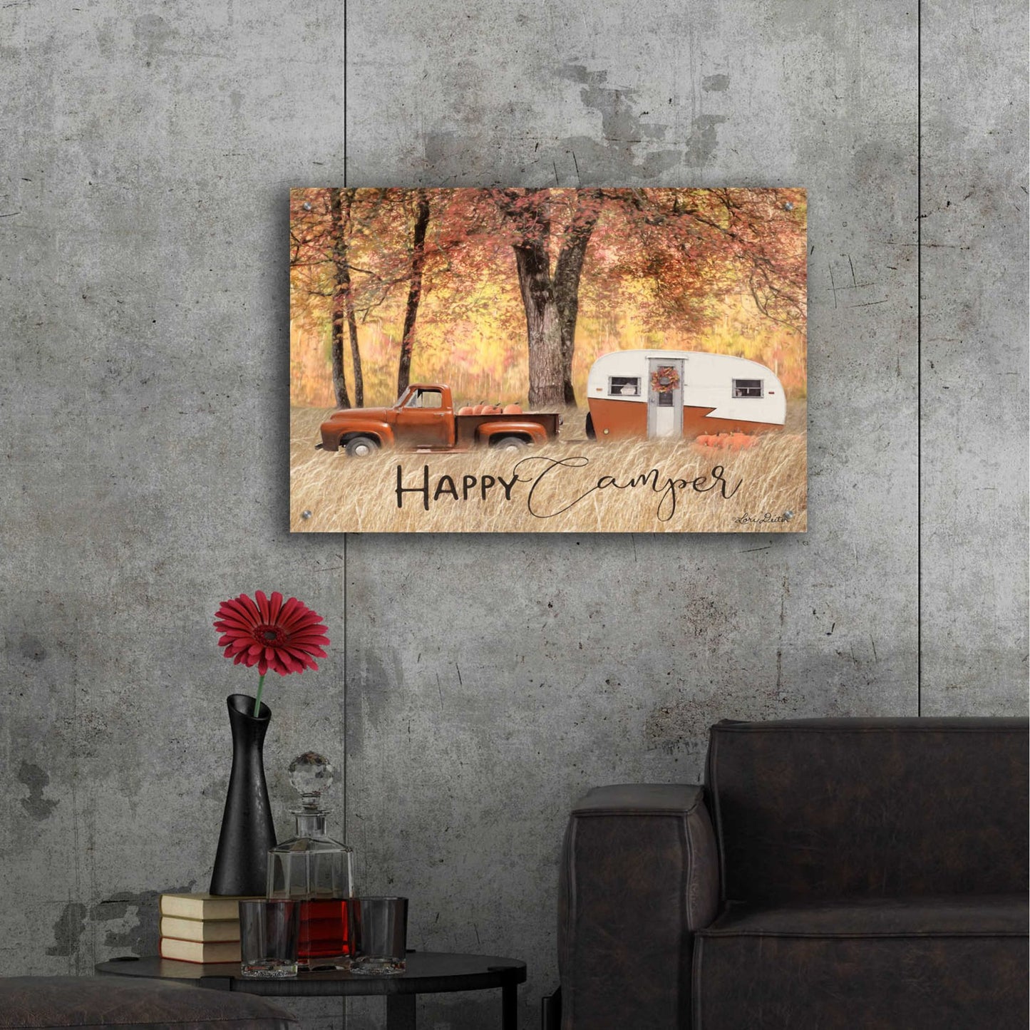 Epic Art 'Fall Camping' by Lori Deiter Acrylic Glass Wall Art,36x24
