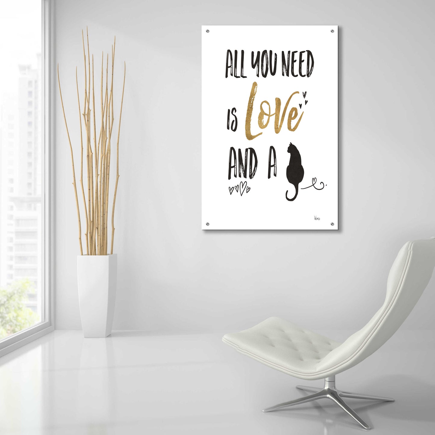 Epic Art 'Pet Love IV' by Veronique Charron, Acrylic Glass Wall Art,24x36