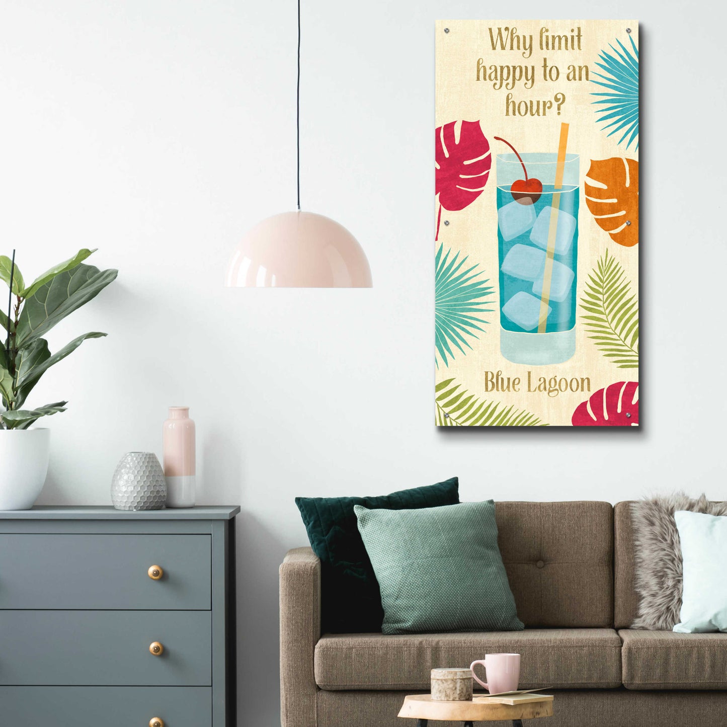 Epic Art 'Exotic Breeze XIV' by Veronique Charron, Acrylic Glass Wall Art,24x48