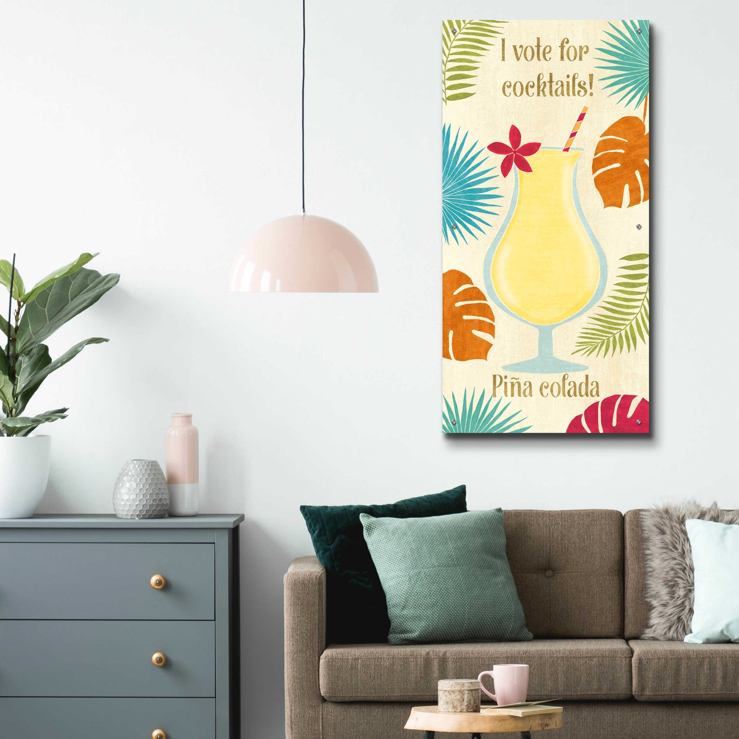 Epic Art 'Exotic Breeze XV' by Veronique Charron, Acrylic Glass Wall Art,24x48