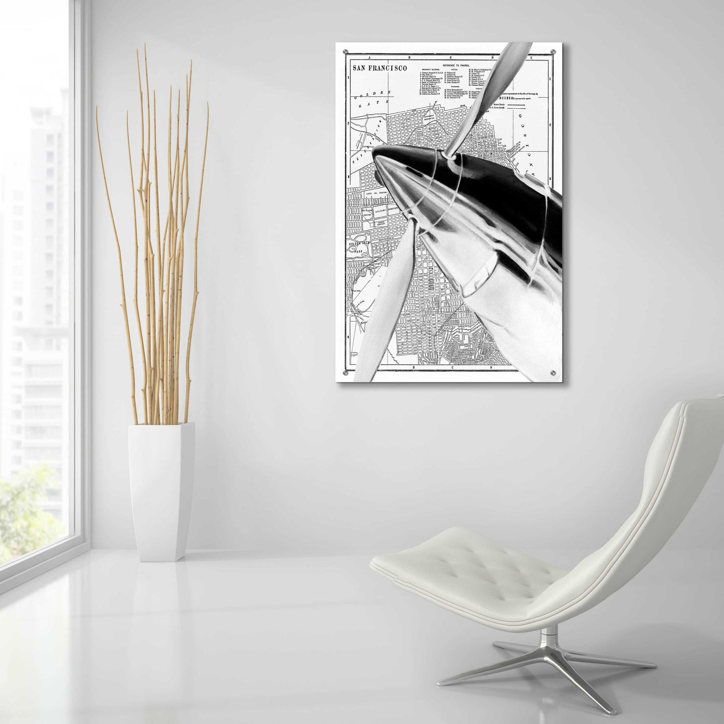 Epic Art 'Inverted Vintage Plane II' by Ethan Harper, Acrylic Glass Wall Art,24x36