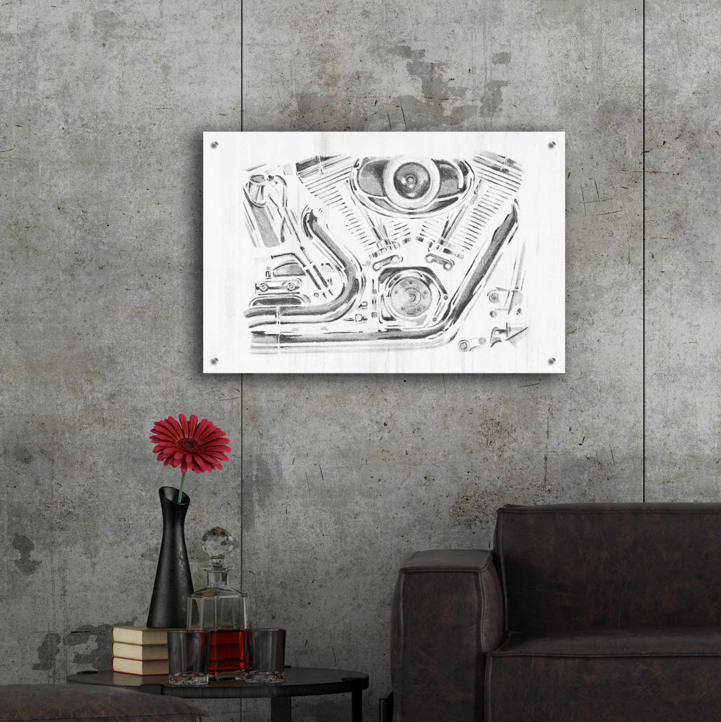 Epic Art 'Inverted Polished Chrome II' by Ethan Harper, Acrylic Glass Wall Art,36x24