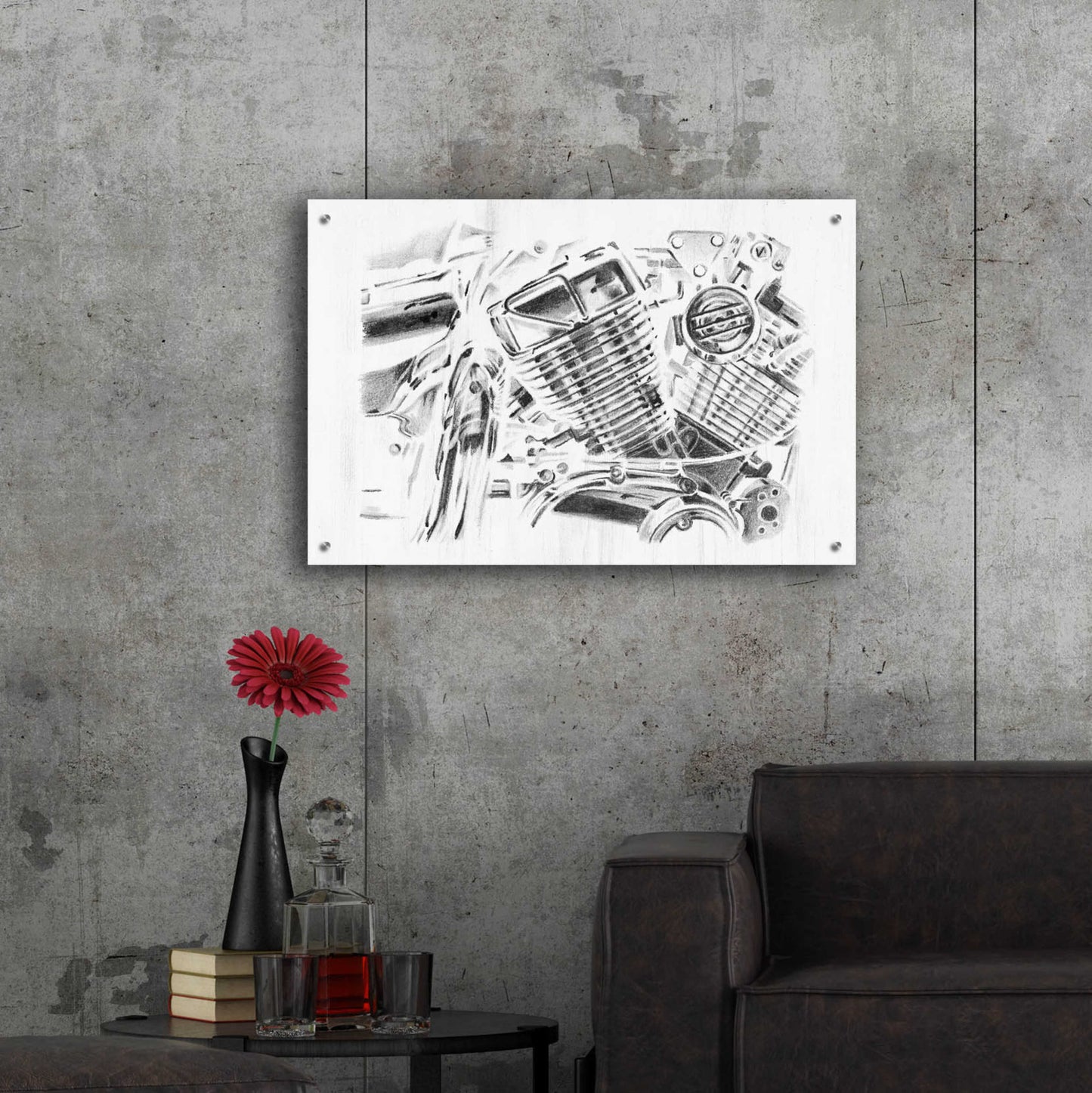 Epic Art 'Inverted Polished Chrome I' by Ethan Harper, Acrylic Glass Wall Art,36x24