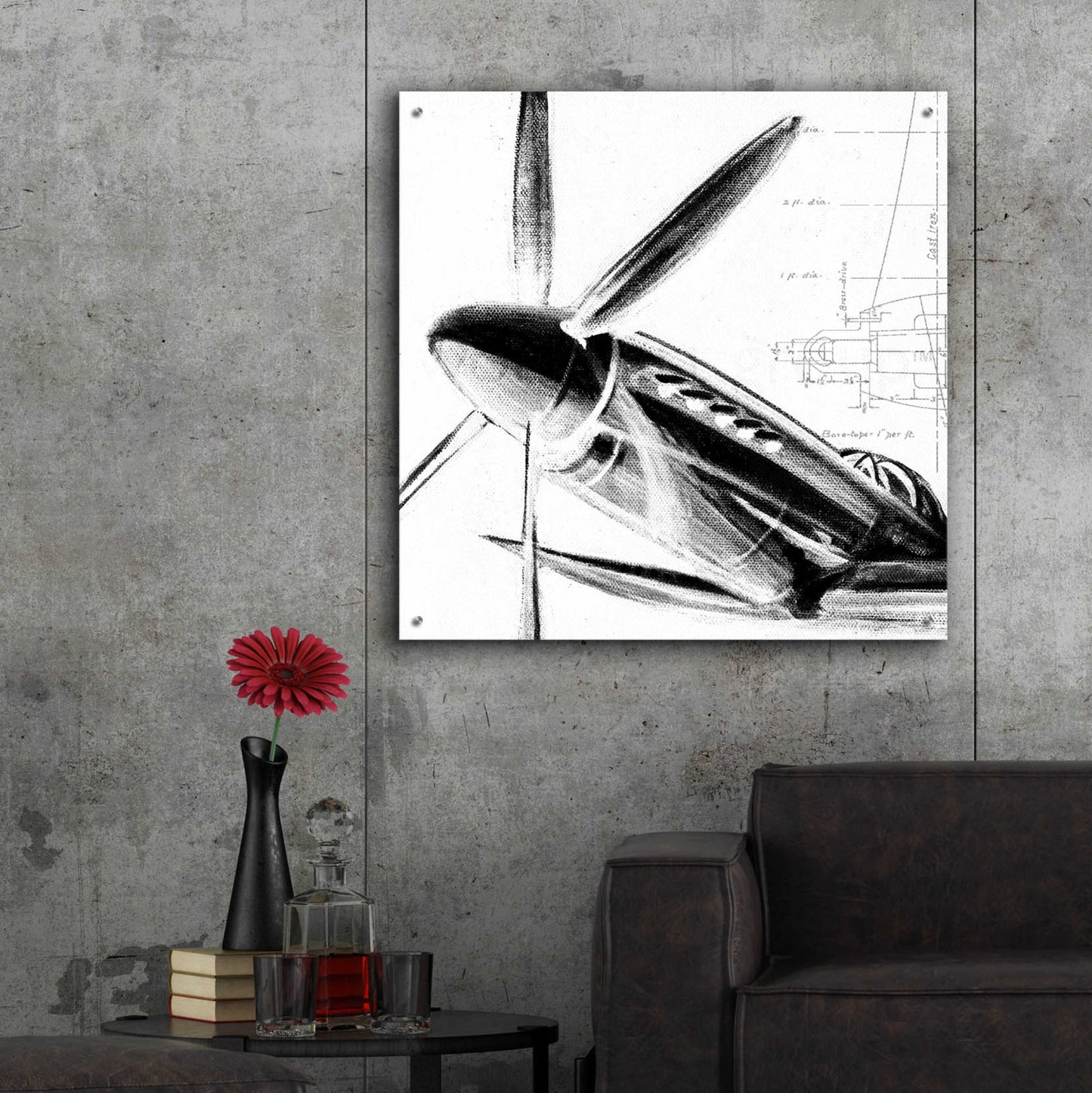 Epic Art 'Inverted Aerial Navigation II' by Ethan Harper, Acrylic Glass Wall Art,36x36