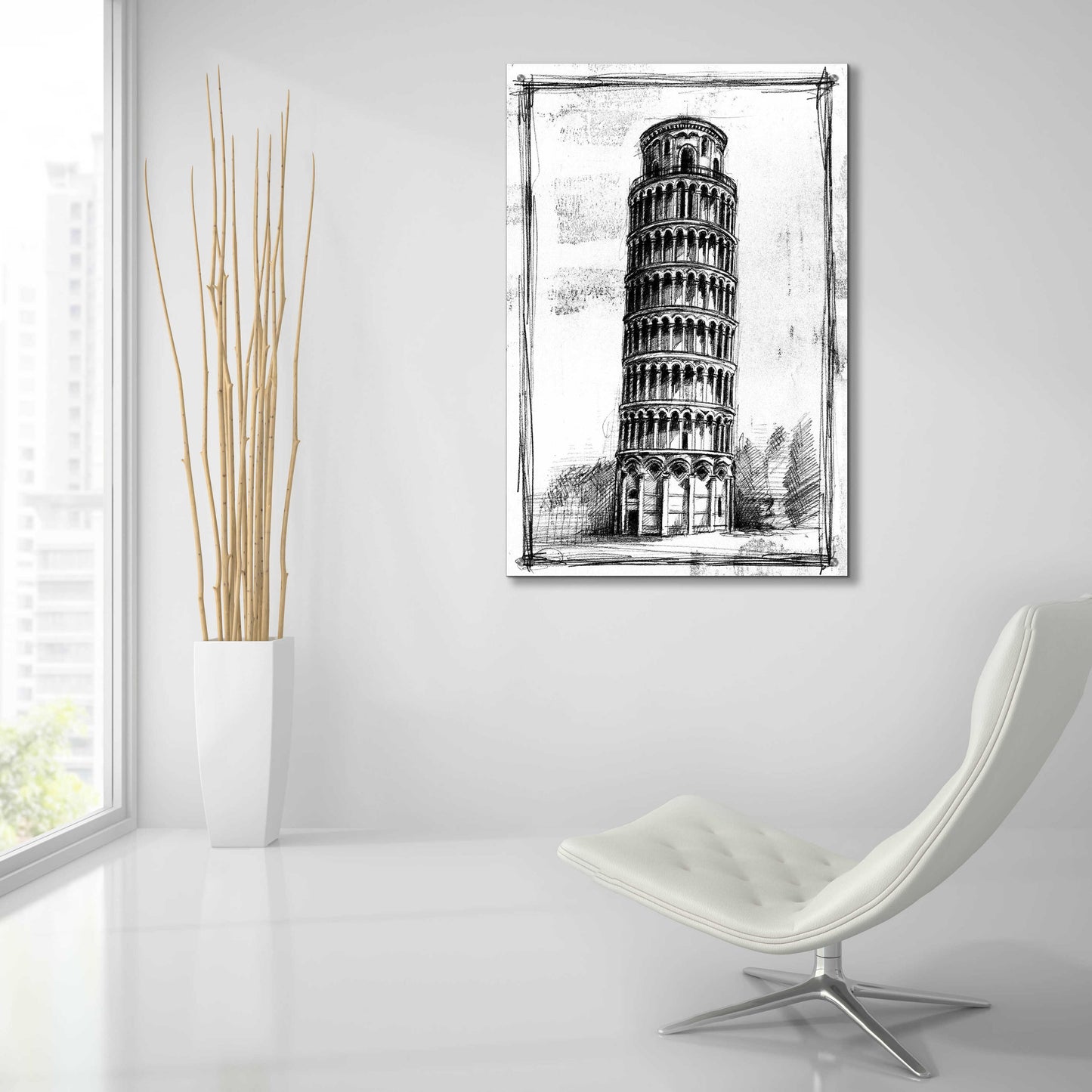 Epic Art 'European Icon Blueprint II' by Ethan Harper, Acrylic Glass Wall Art,24x36