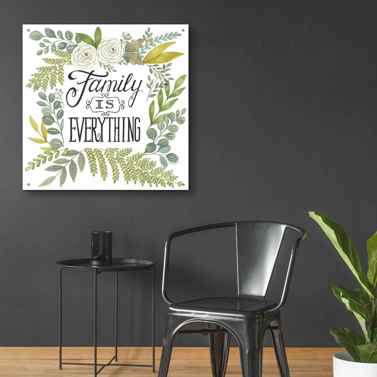 Epic Art 'Family Is Everything' by Deb Strain, Acrylic Glass Wall Art,36x36