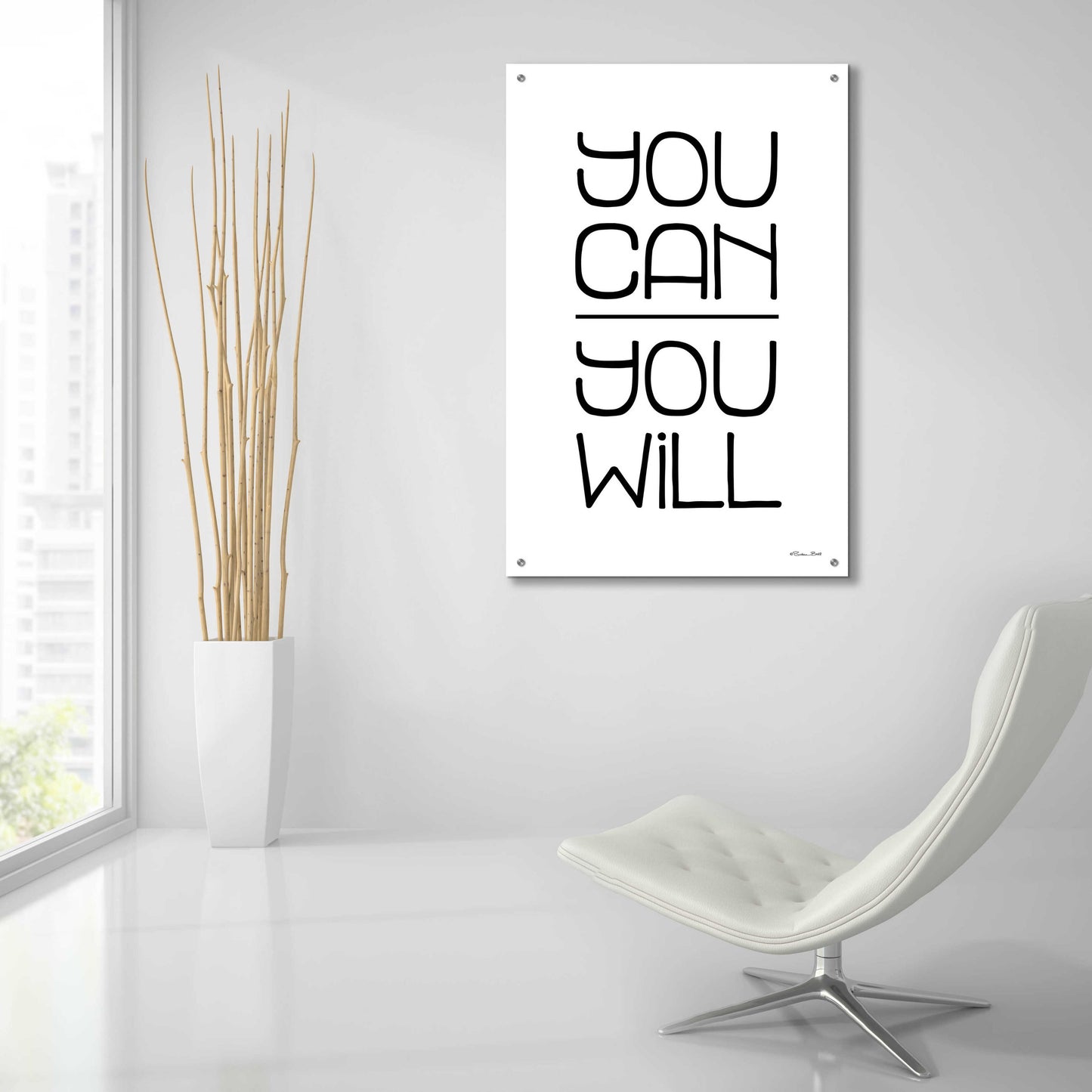 Epic Art 'You Can, You Will' by Susan Ball, Acrylic Glass Wall Art,24x36