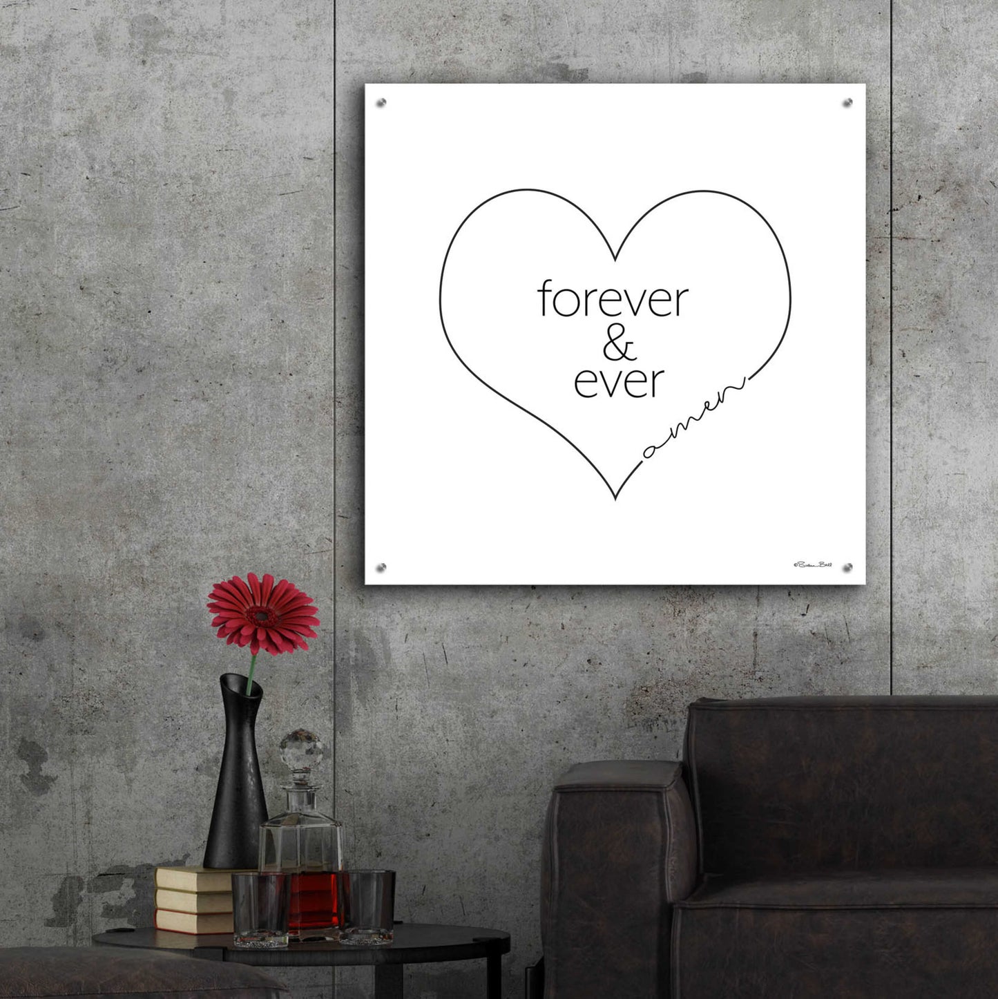 Epic Art 'Forever & Ever Amen' by Susan Ball, Acrylic Glass Wall Art,36x36