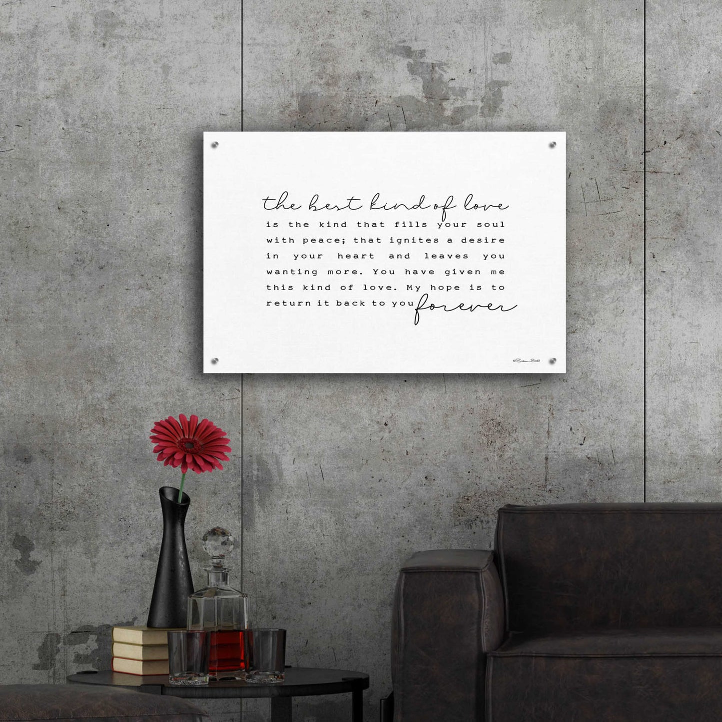Epic Art 'The Best Kind of Love' by Susan Ball, Acrylic Glass Wall Art,36x24