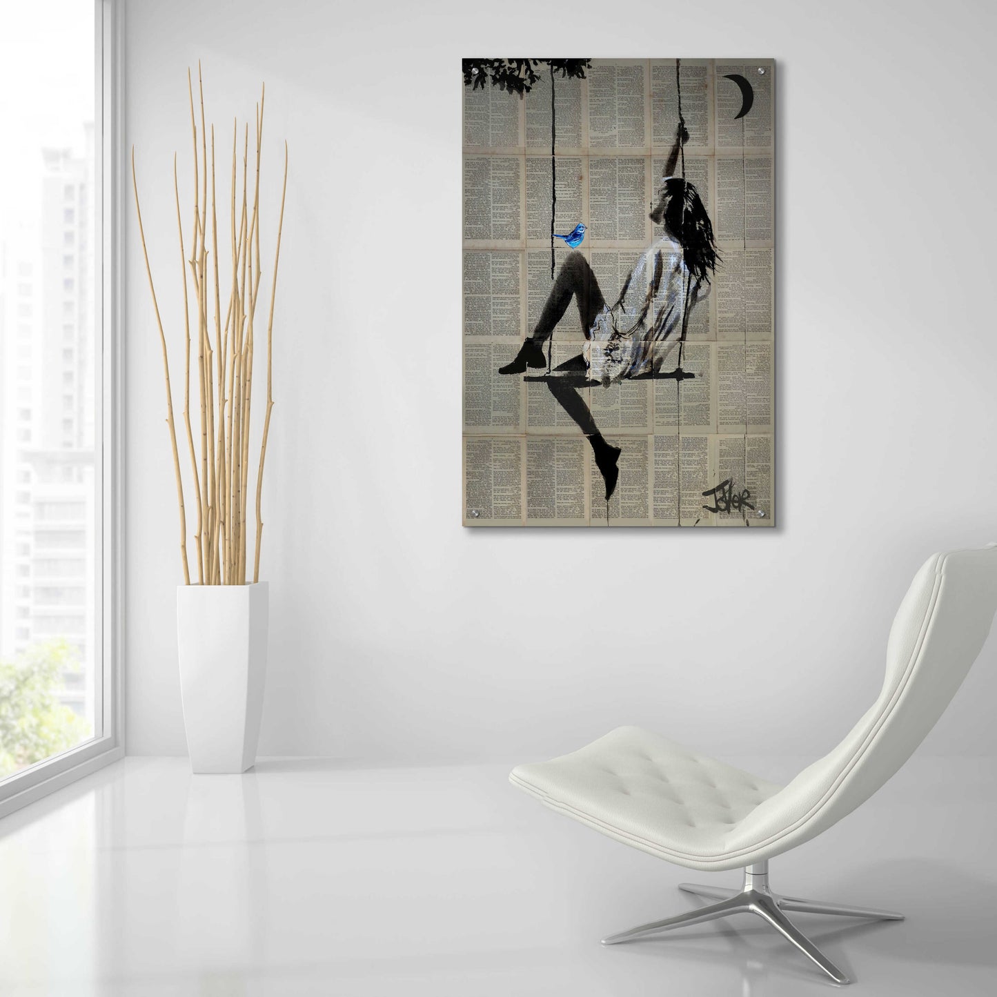 Epic Art 'Contemplation And Hope' by Loui Jover, Acrylic Glass Wall Art,24x36