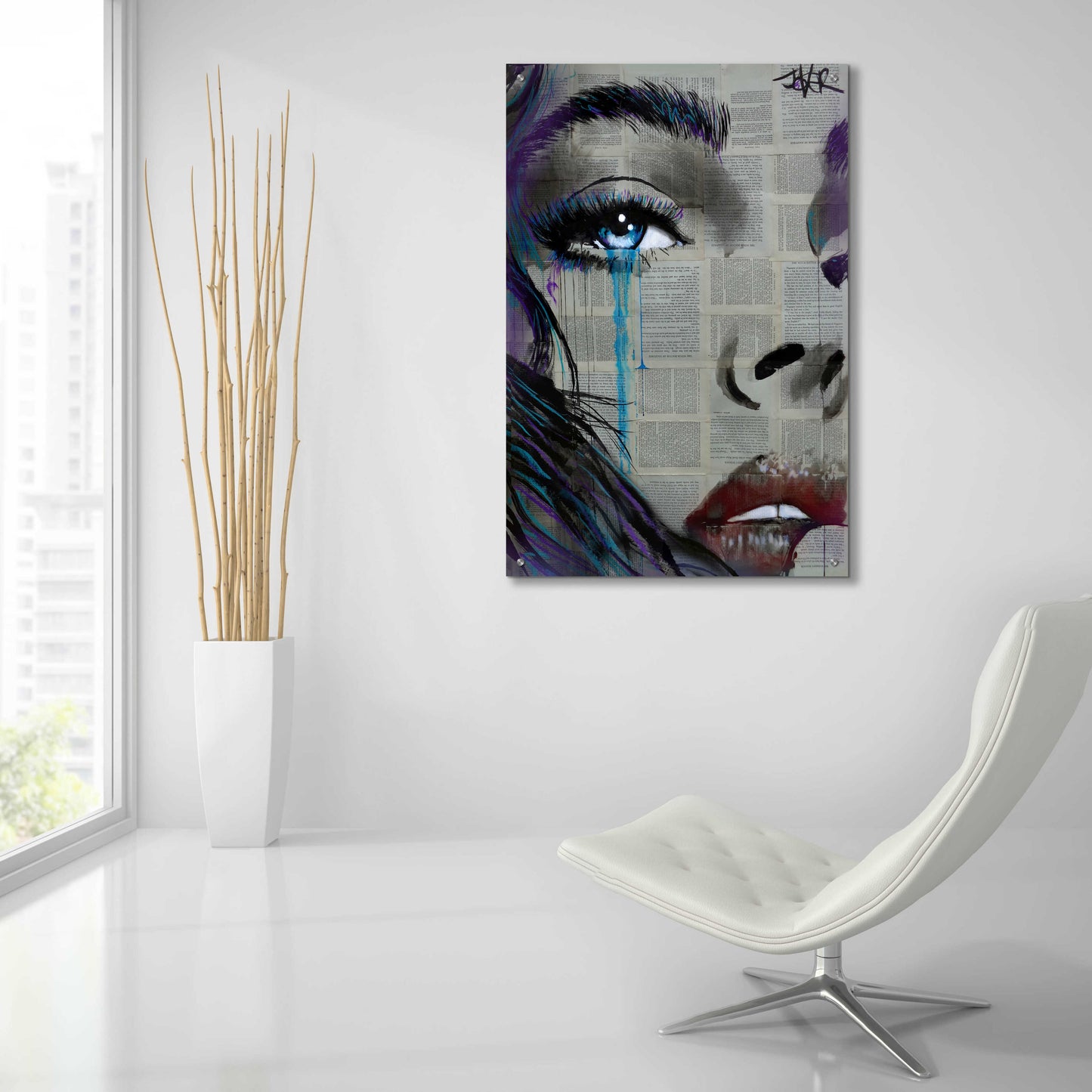 Epic Art 'Face To Face' by Loui Jover, Acrylic Glass Wall Art,24x36