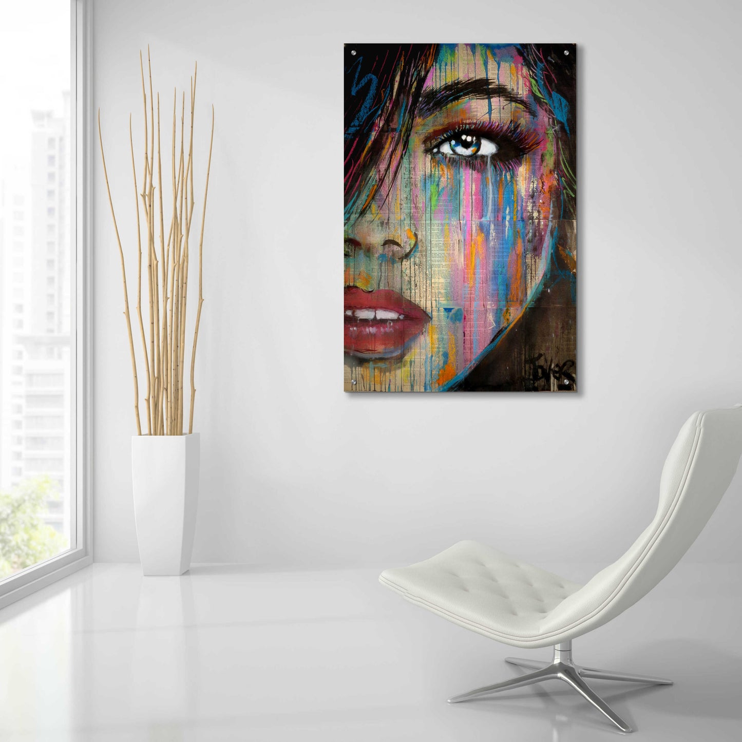 Epic Art 'Falling Out' by Loui Jover, Acrylic Glass Wall Art,24x36