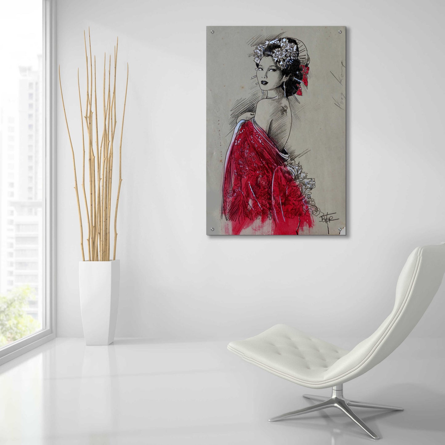 Epic Art 'Hong Kong Angel' by Loui Jover, Acrylic Glass Wall Art,24x36