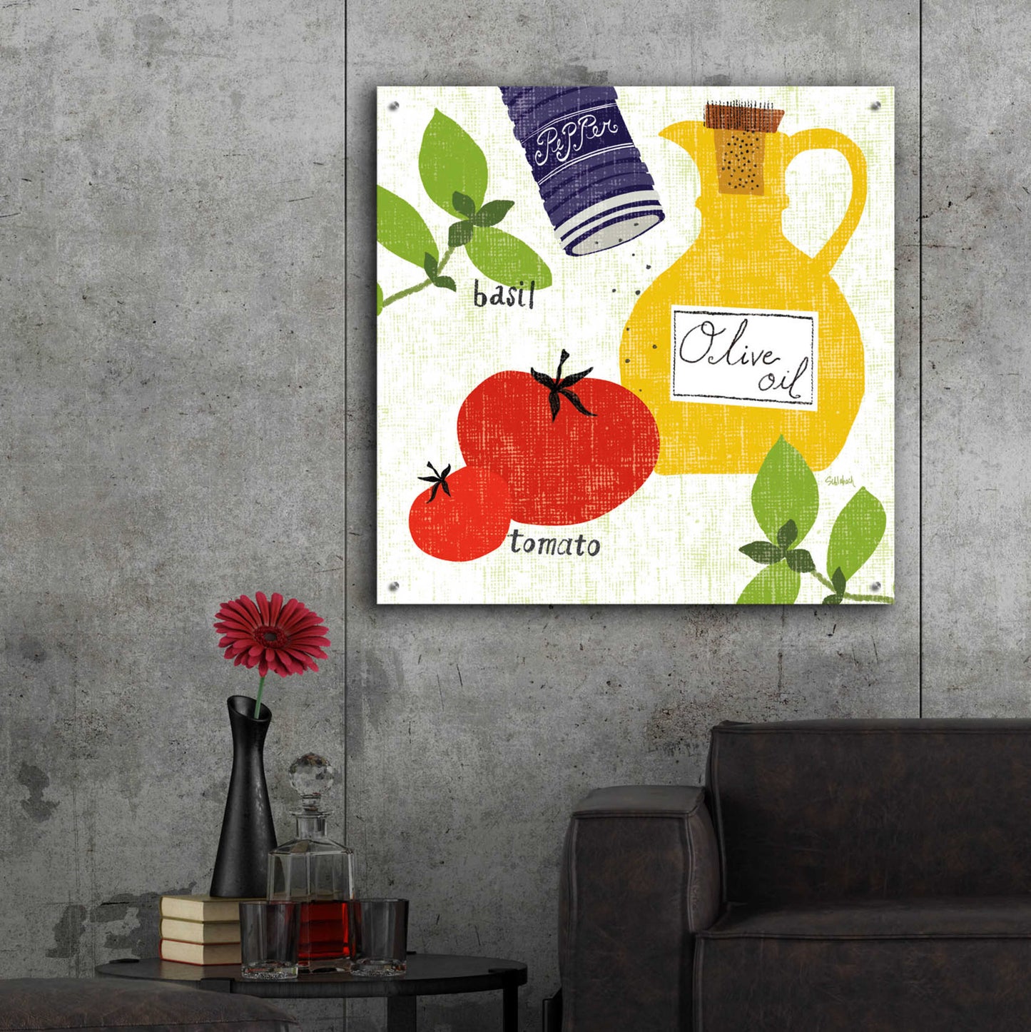 Epic Art 'Italiano Tomatoes' by Sue Schlabach, Acrylic Glass Wall Art,36x36