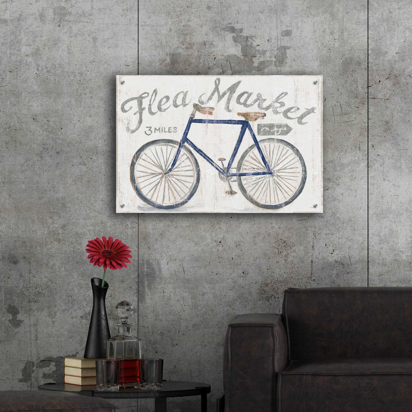 Epic Art 'White Barn Flea Market I Blue Gray' by Sue Schlabach, Acrylic Glass Wall Art,36x24