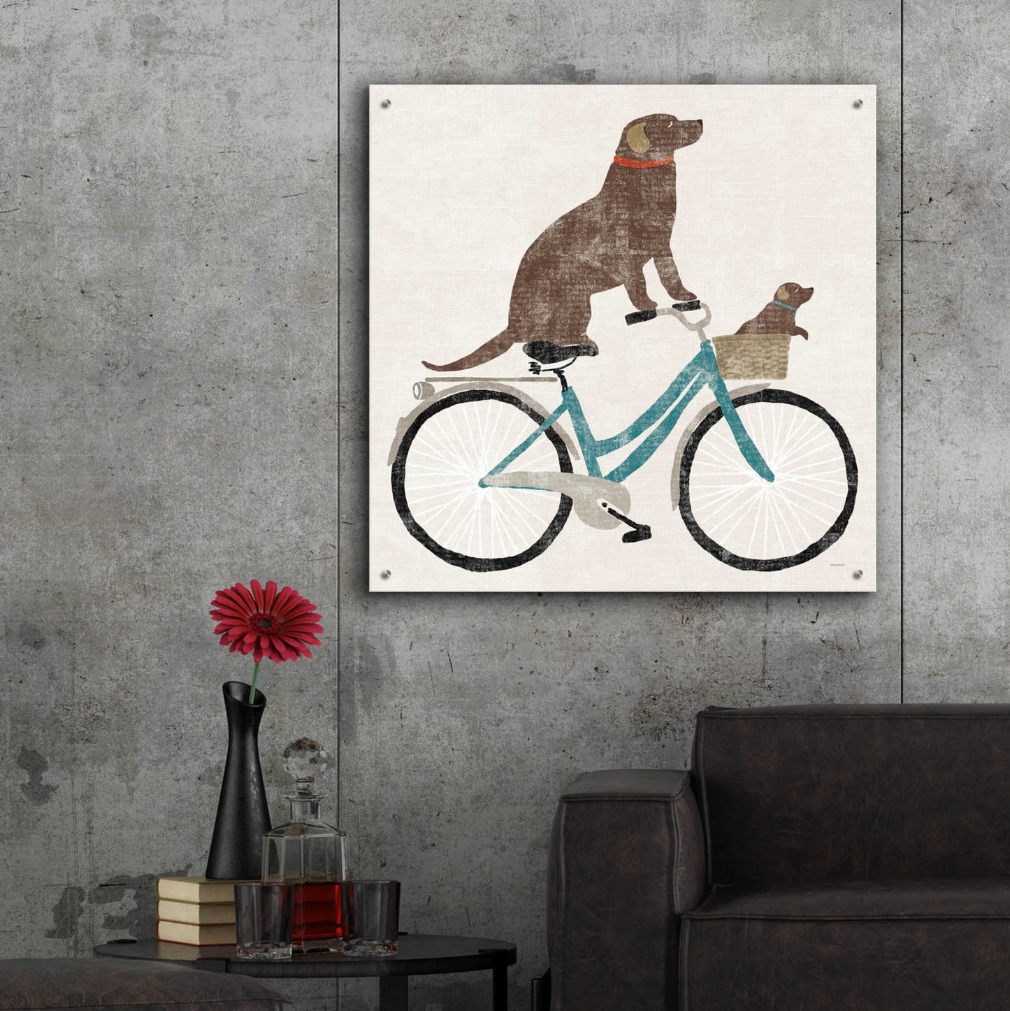 Epic Art 'Lab Ride' by Sue Schlabach, Acrylic Glass Wall Art,36x36
