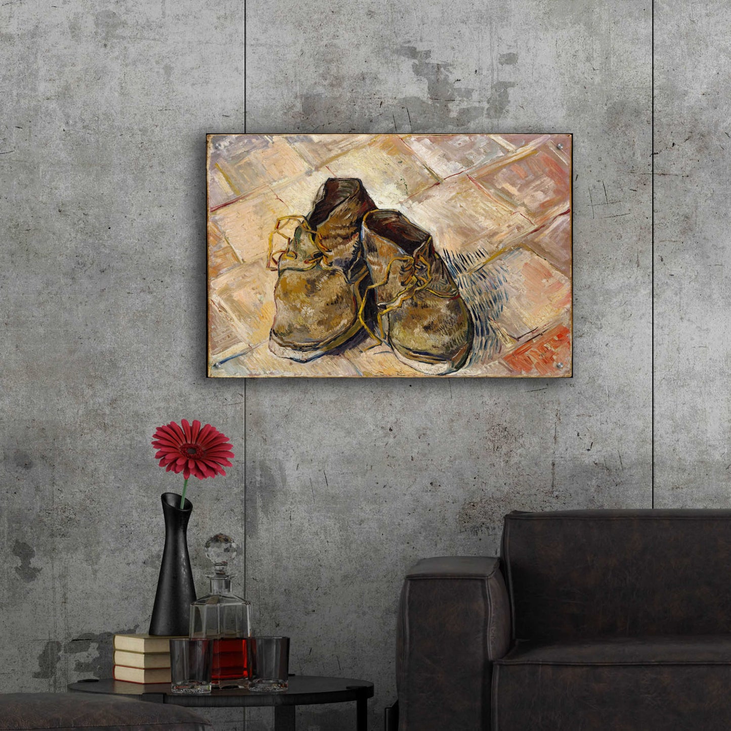 Epic Art 'Shoes' by Vincent Van Gogh, Acrylic Glass Wall Art,36x24