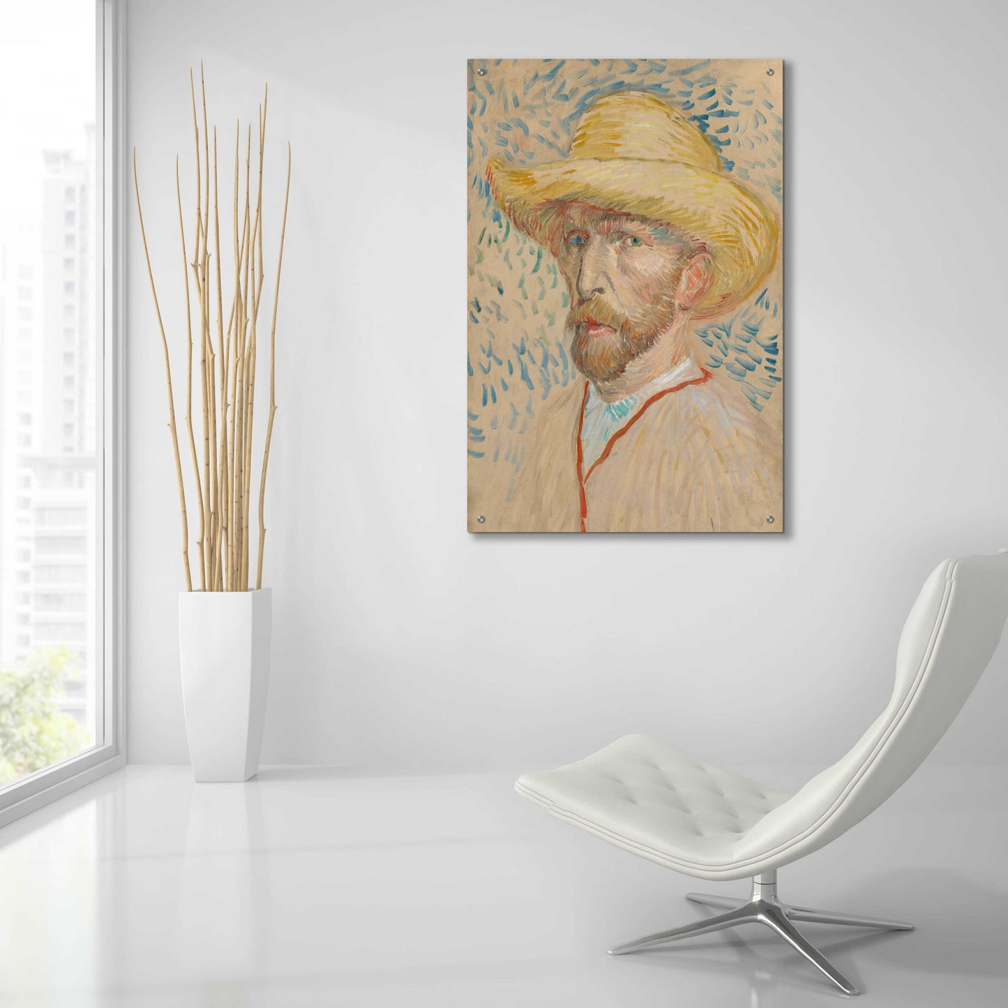 Epic Art 'Zelfportret Selfportrait' by Vincent Van Gogh, Acrylic Glass Wall Art,24x36