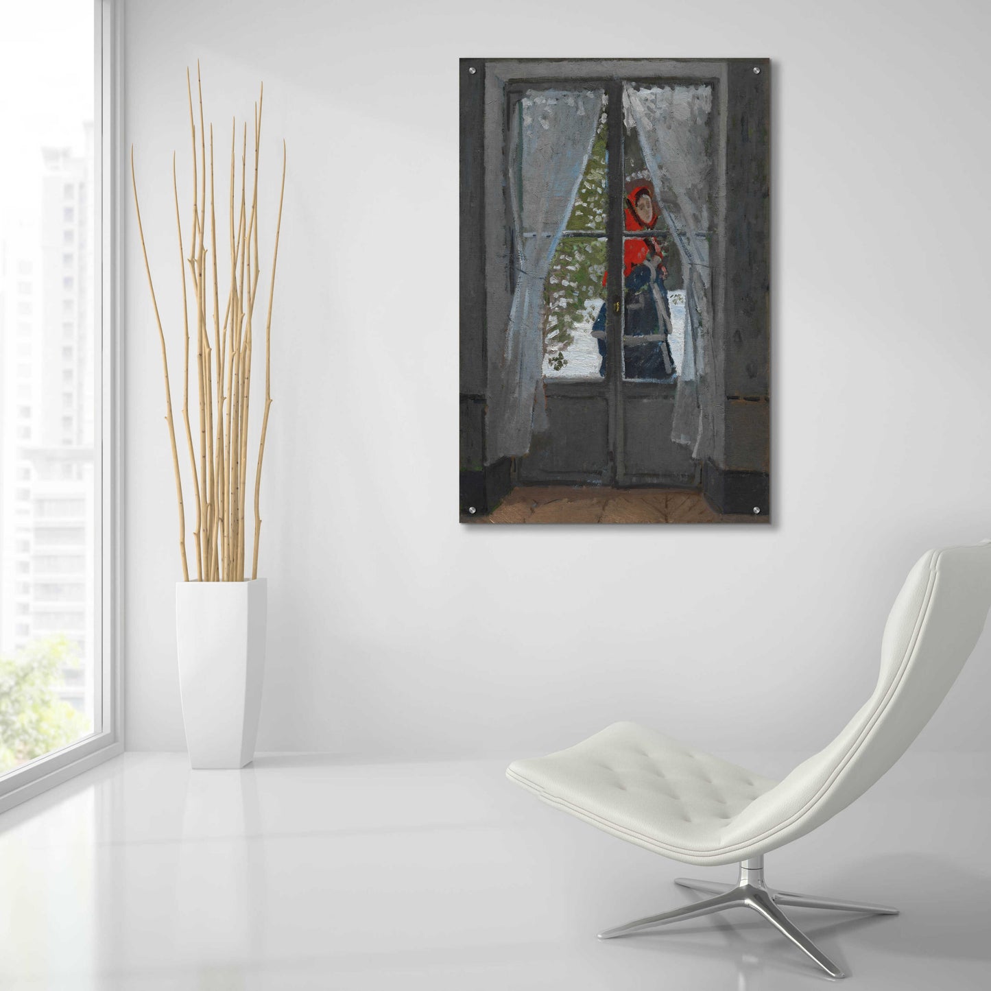 Epic Art 'The Red Kerchief' by Claude Monet, Acrylic Glass Wall Art,24x36