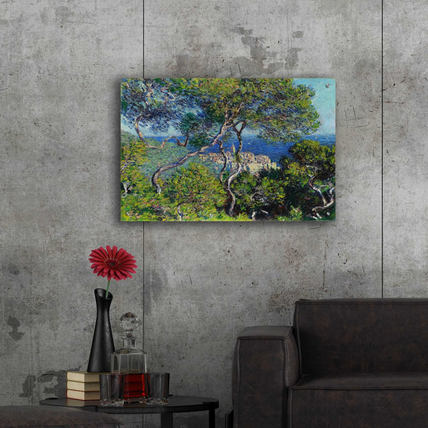 Epic Art 'Bordighera' by Claude Monet, Acrylic Glass Wall Art,36x24