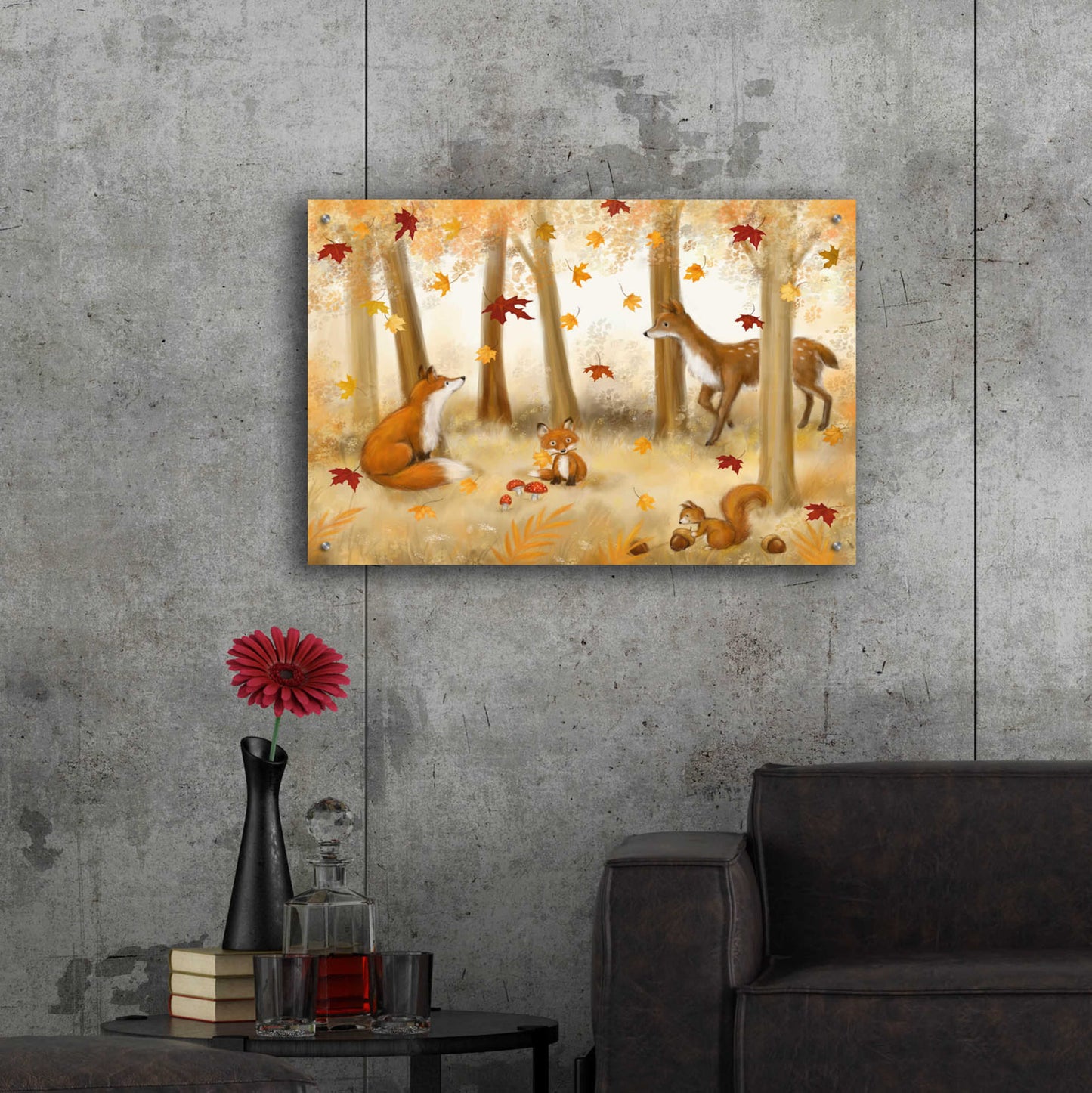 Epic Art 'Autumn Scene' by Makiko, Acrylic Glass Wall Art,36x24