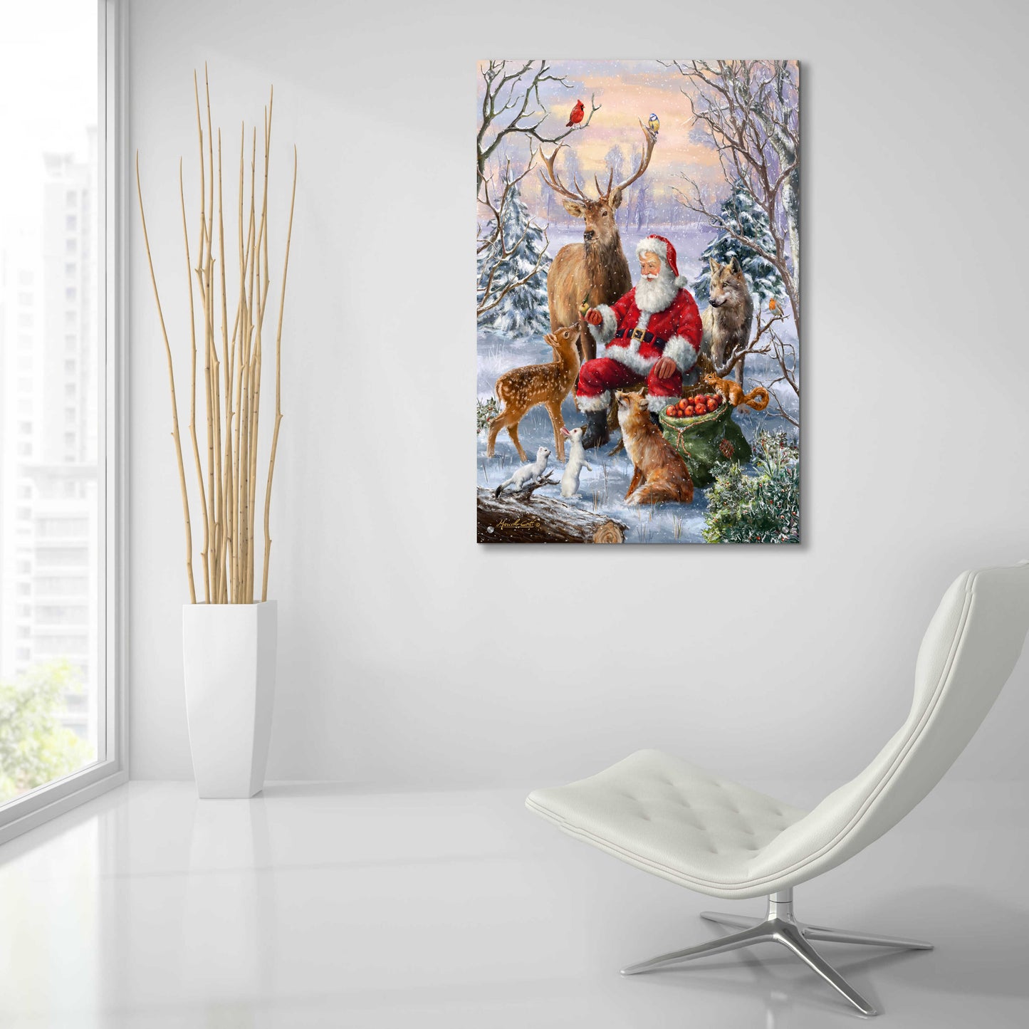 Epic Art 'Winter Gathering' by Ali Corti, Acrylic Glass Wall Art,24x36