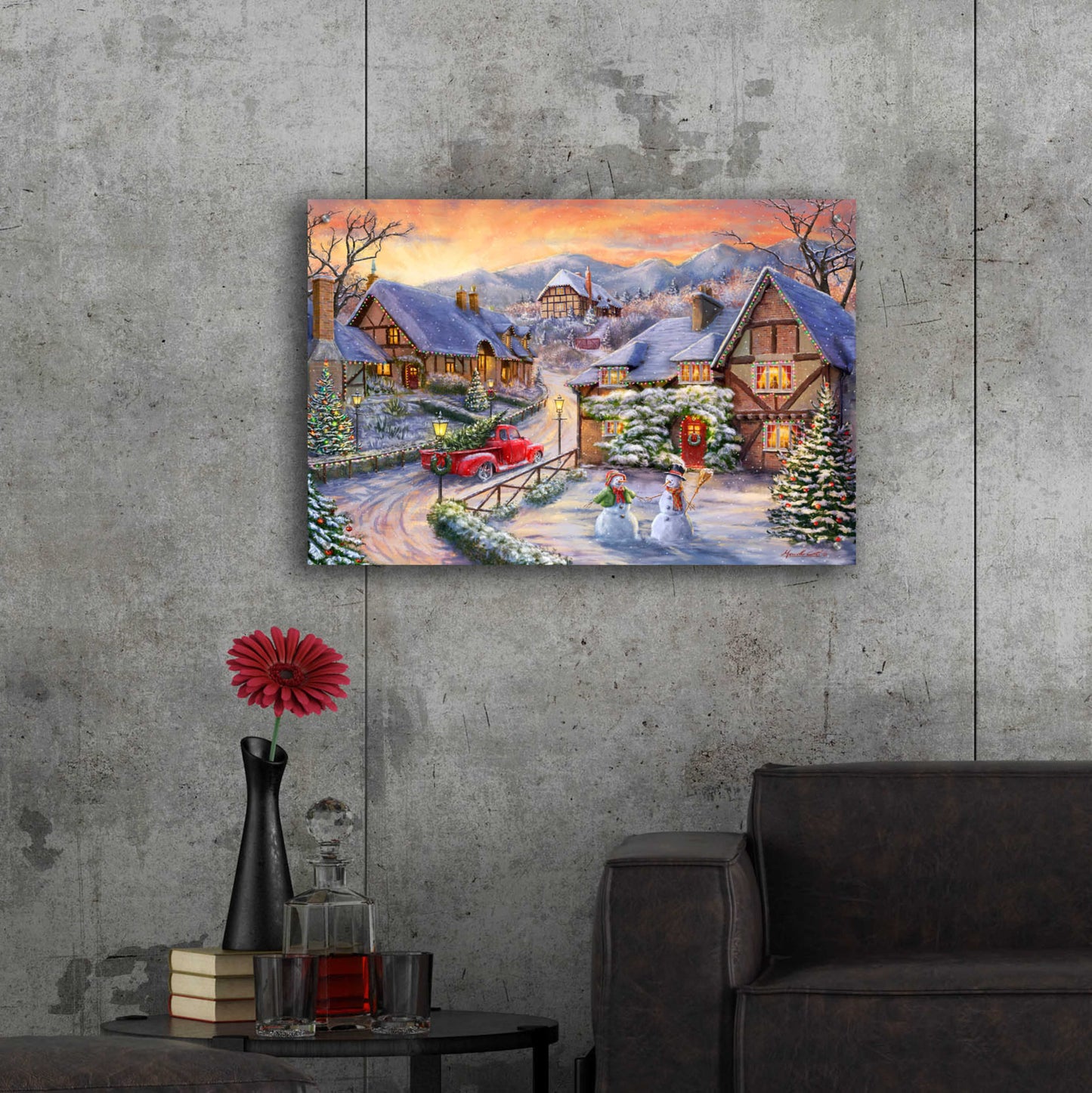 Epic Art 'Brining Home the Tree' by Ali Corti, Acrylic Glass Wall Art,36x24