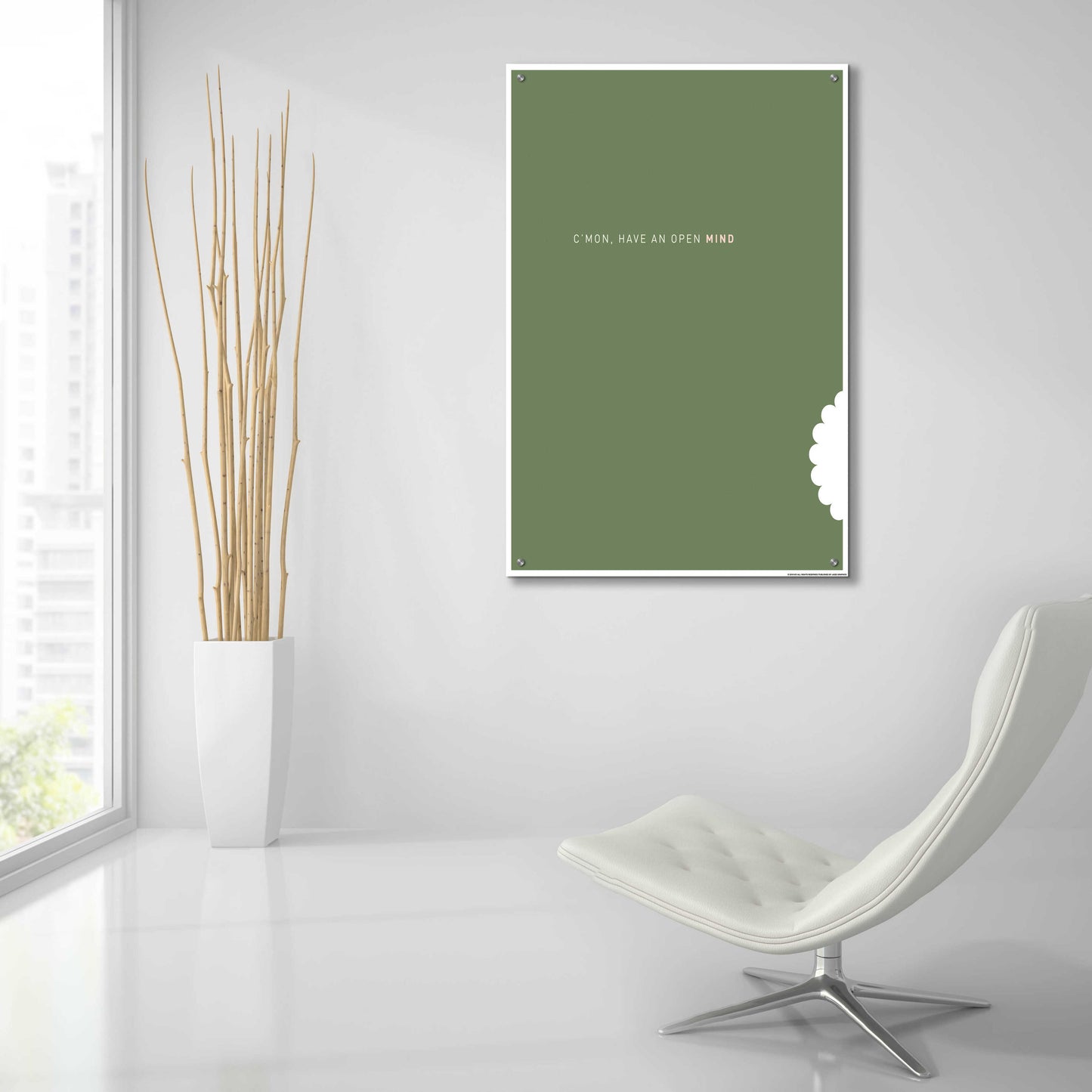 Epic Art 'Open Mind' by JJ Brando, Acrylic Glass Wall Art,24x36