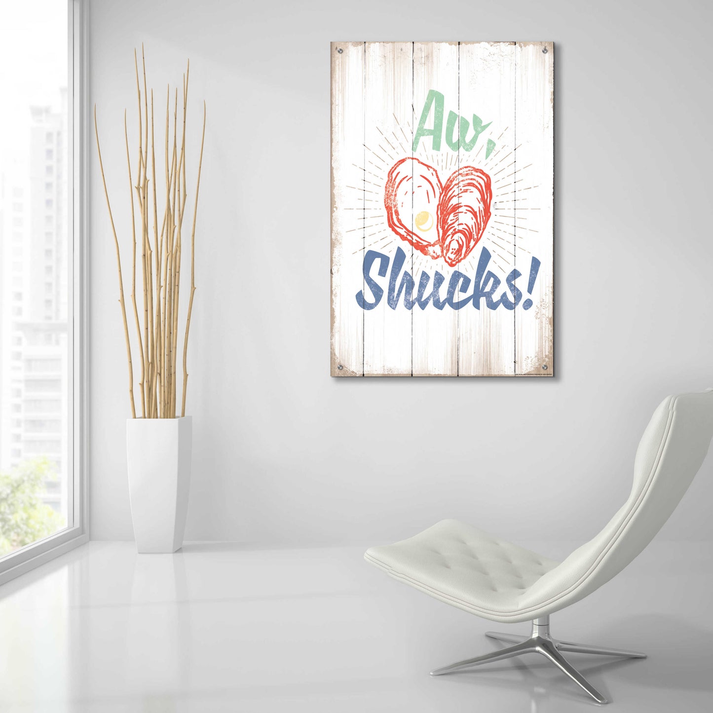 Epic Art 'Aw Shucks' by JJ Brando, Acrylic Glass Wall Art,24x36