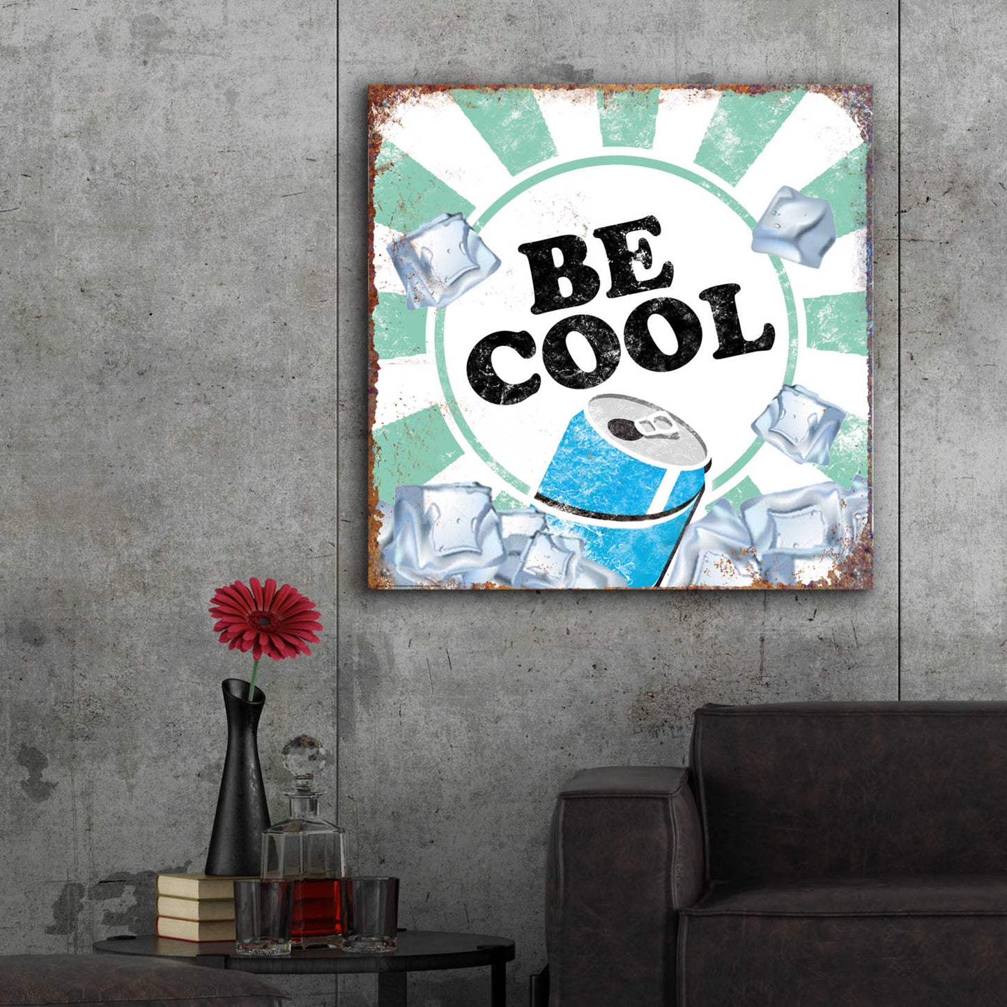 Epic Art 'Be Cool' by JJ Brando, Acrylic Glass Wall Art,36x36
