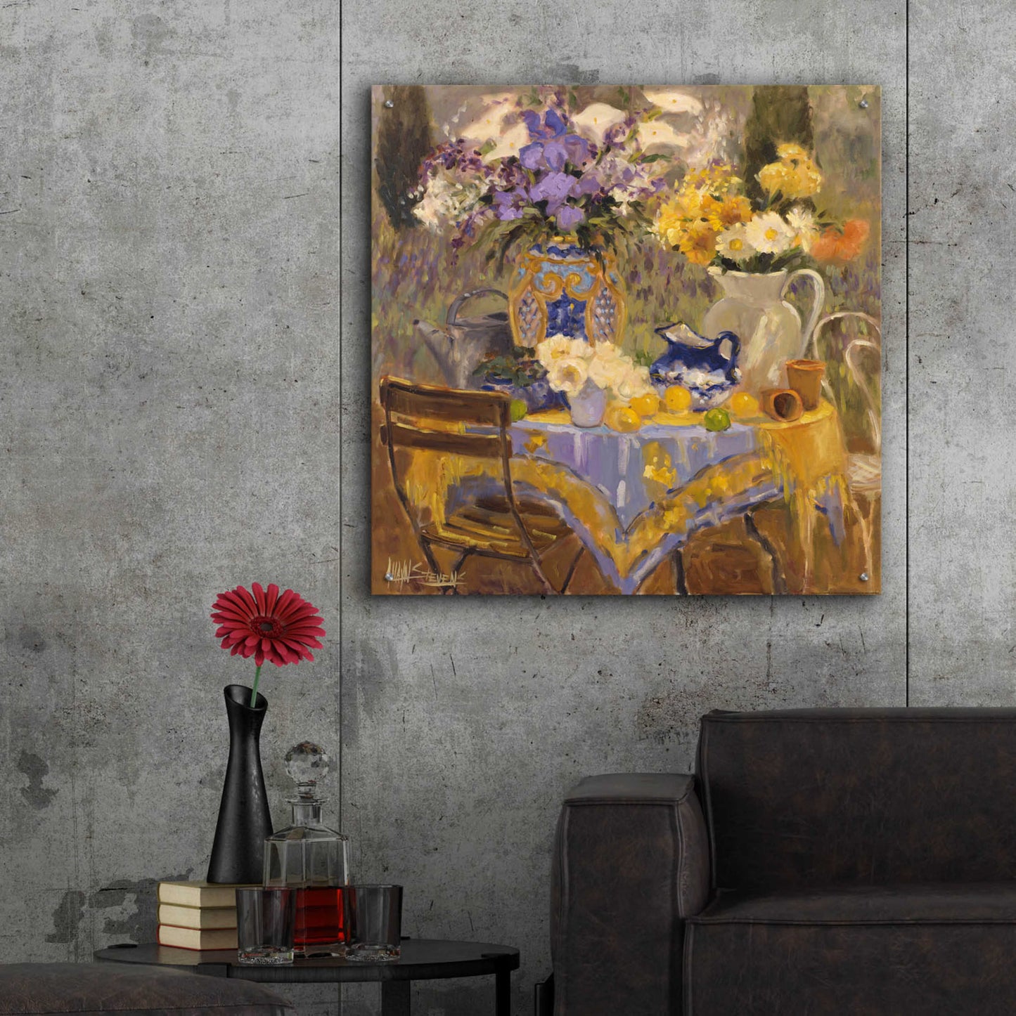 Epic Art 'Garden Table' by Allayn Stevens, Acrylic Glass Wall Art,36x36