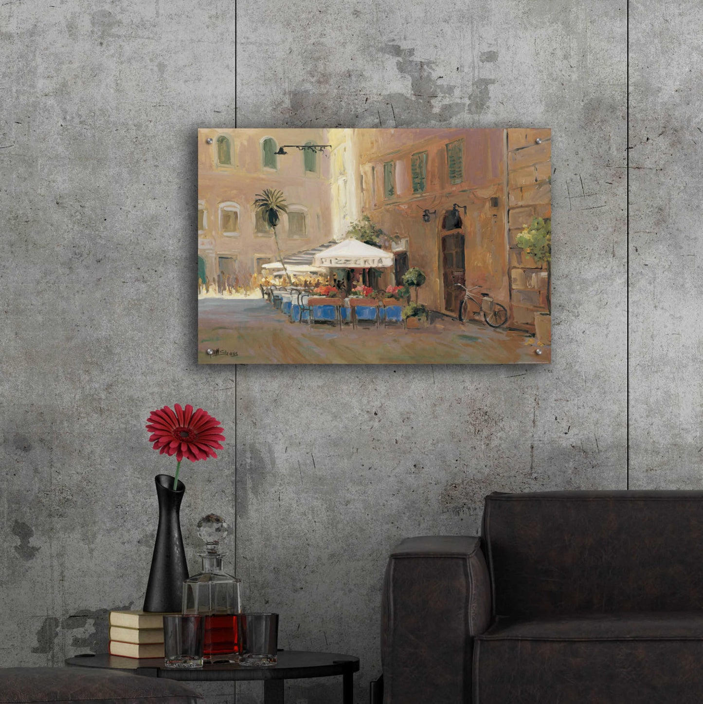 Epic Art 'Cafe Roma' by Allayn Stevens, Acrylic Glass Wall Art,36x24