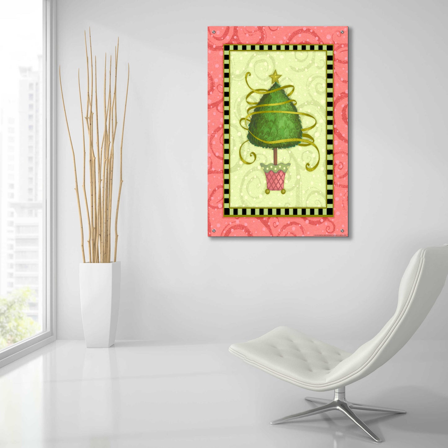 Epic Art 'Holiday Tree 3' by Viv Eisner, Acrylic Glass Wall Art,24x36