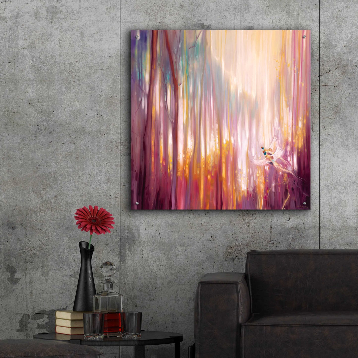 Epic Art 'Nebulous Forest' by Gill Bustamante, Acrylic Glass Wall Art,36x36