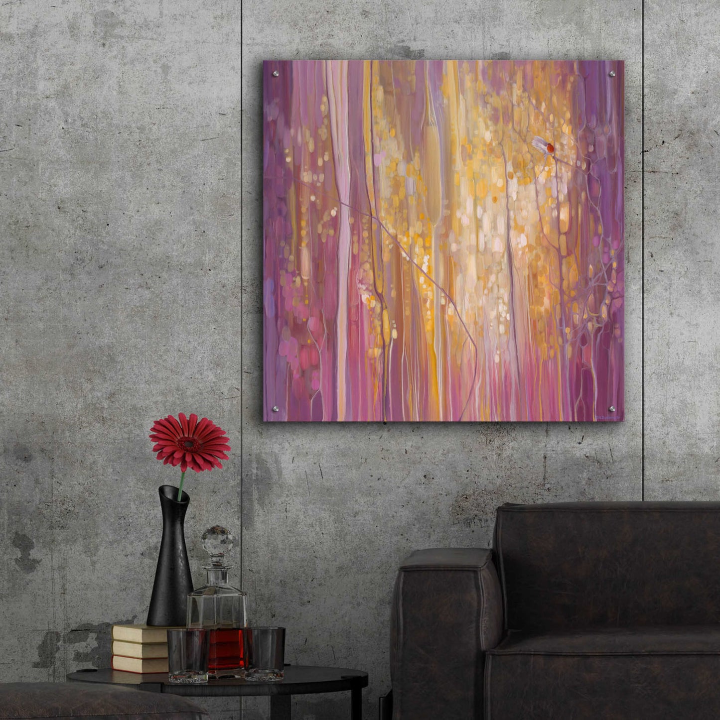 Epic Art 'Robins Song' by Gill Bustamante, Acrylic Glass Wall Art,36x36