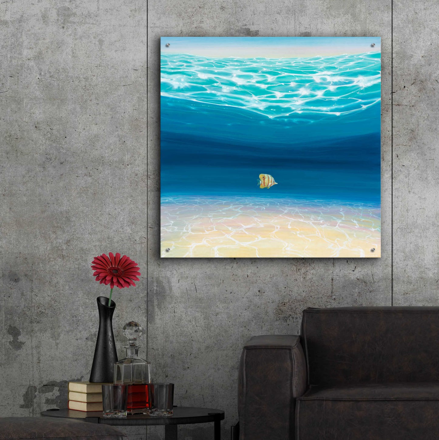 Epic Art 'Starting Again' by Gill Bustamante, Acrylic Glass Wall Art,36x36