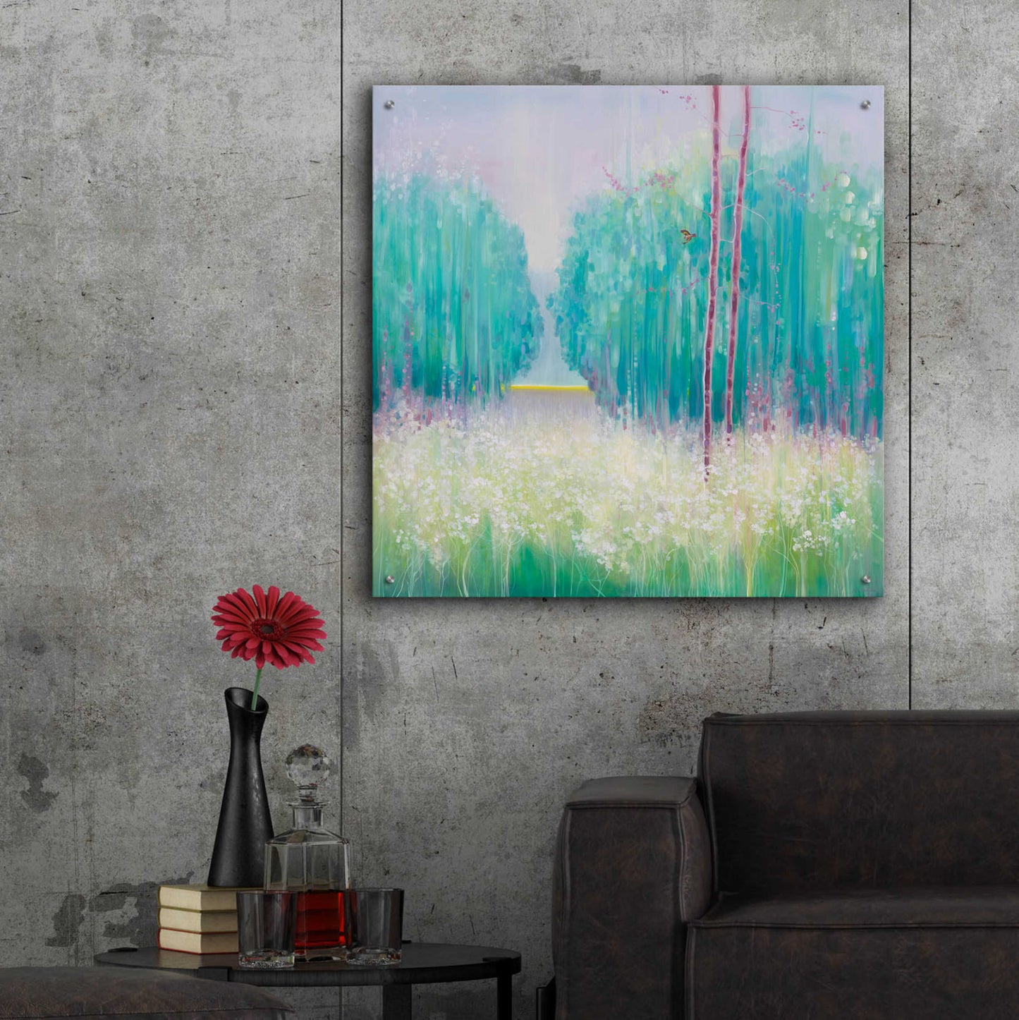 Epic Art 'May Meadow' by Gill Bustamante, Acrylic Glass Wall Art,36x36