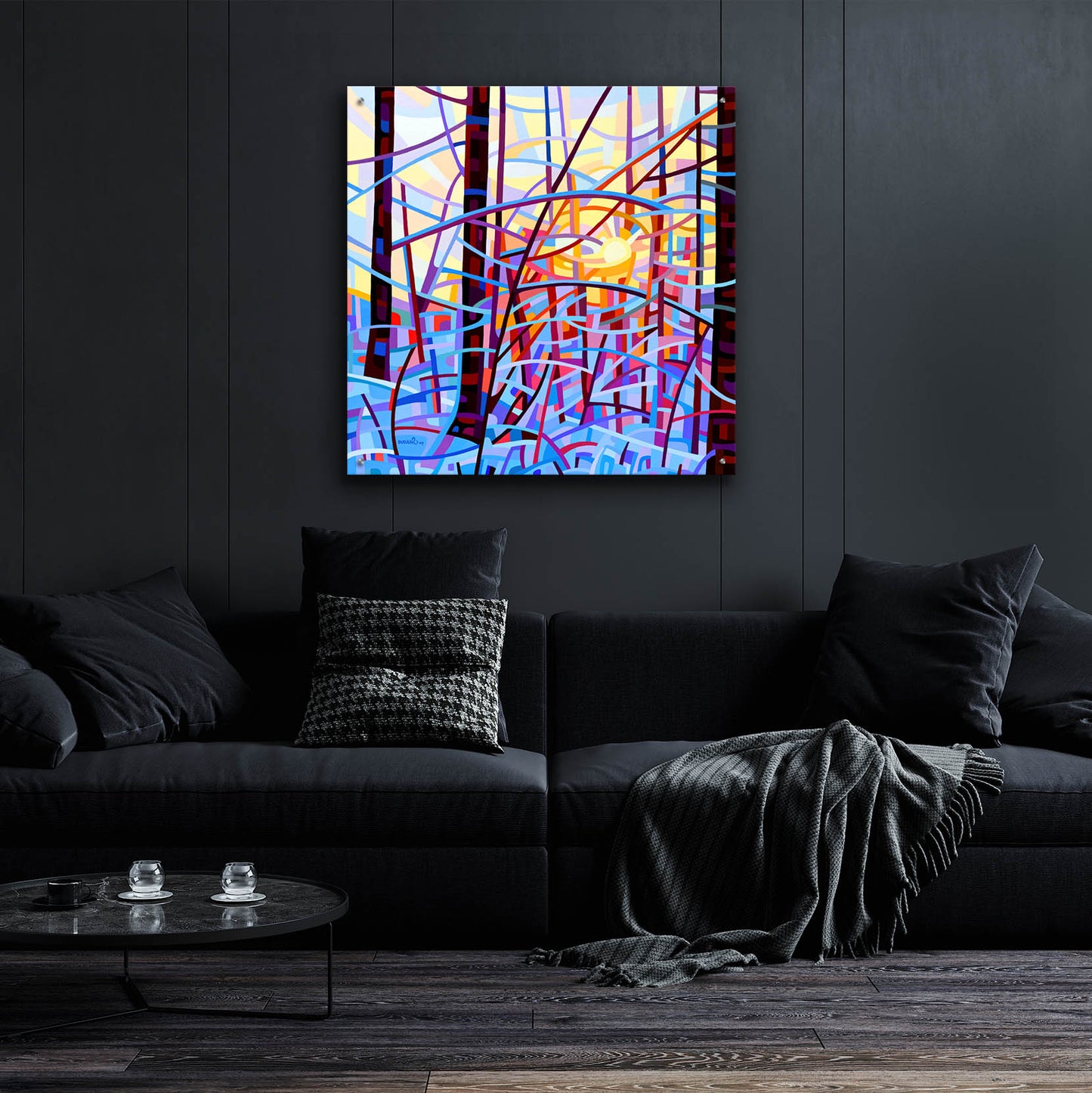 Epic Art 'Sunrise' by Mandy Budan, Acrylic Glass Wall Art,36x36