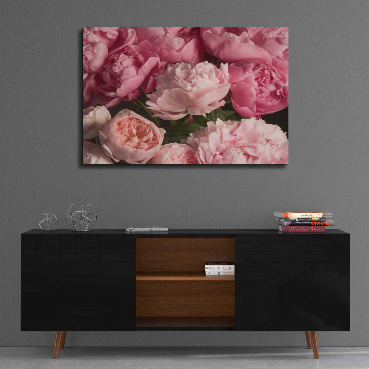Epic Art 'Pink Petals' by Leah McLean, Acrylic Glass Wall Art,36x24