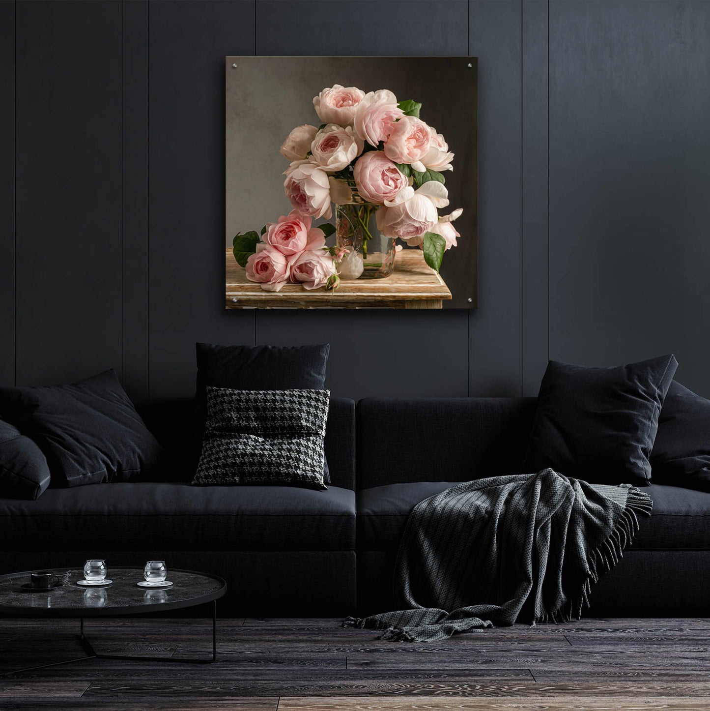 Epic Art 'Rosetopia' by Leah McLean, Acrylic Glass Wall Art,36x36