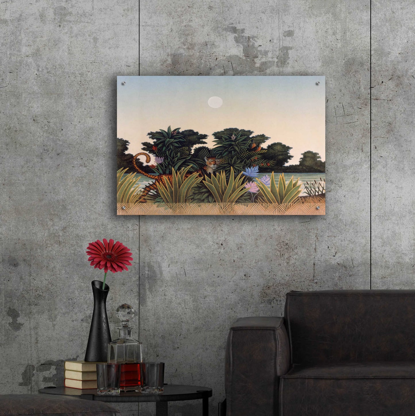 Epic Art 'Leopard' by Dan Craig, Acrylic Glass Wall Art,36x24