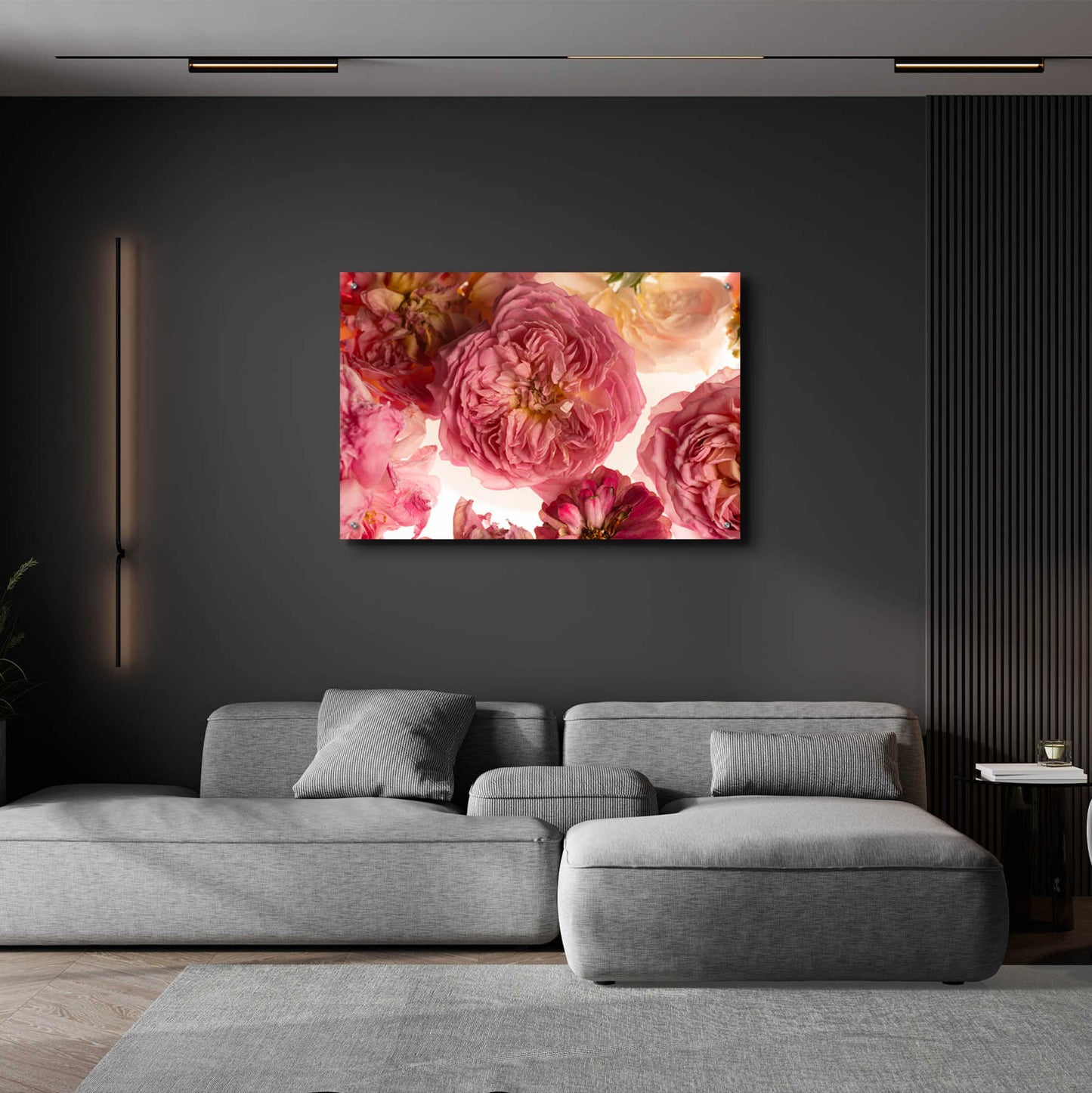 Epic Art 'Rose on White' by Leah McLean, Acrylic Glass Wall Art,36x24