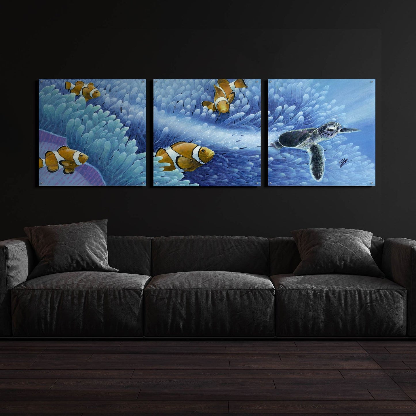 Epic Art 'The Journey Begins' by Durwood Coffey, Acrylic Glass Wall Art, 3 Piece Set,108x36