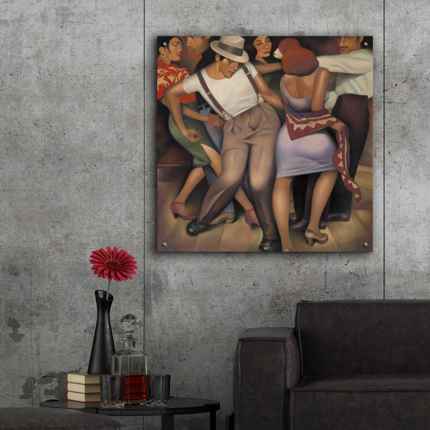 Epic Art 'Latino Jazz' by Gary Kelley, Acrylic Glass Wall Art,36x36