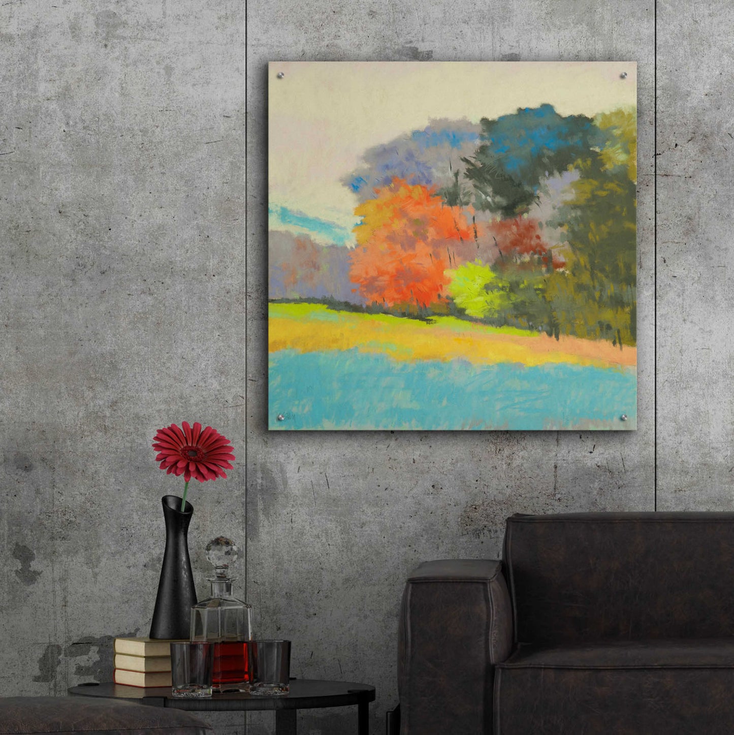 Epic Art 'Fox Farm Woods' by Mike Kelly, Acrylic Glass Wall Art,36x36