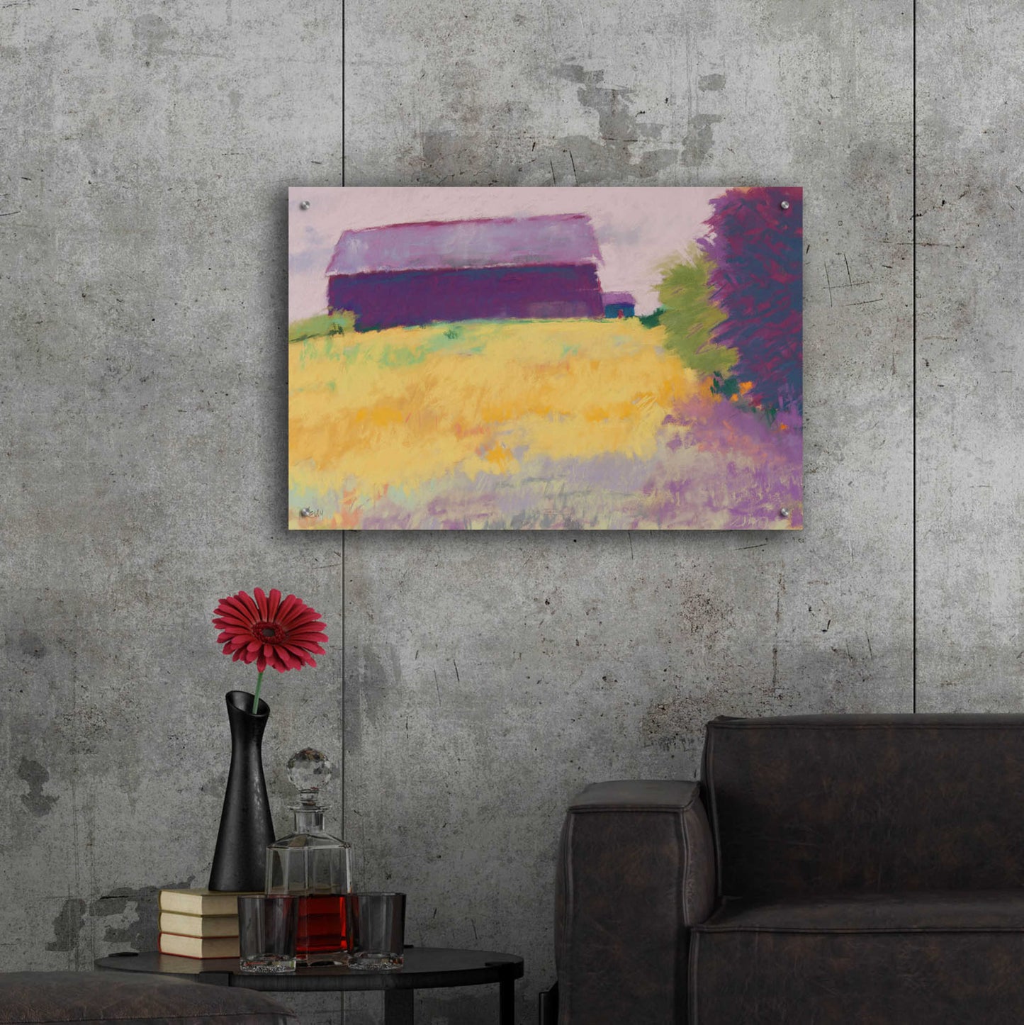 Epic Art 'Wheat Field' by Mike Kelly, Acrylic Glass Wall Art,36x24