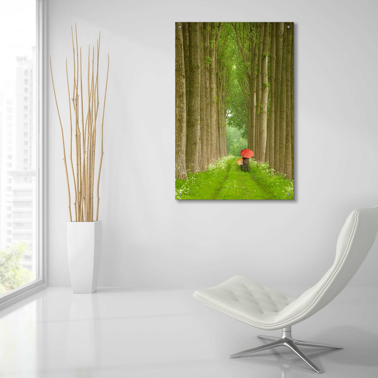 Epic Art 'Two Umbrellas Belgium' by Alan Klug, Acrylic Glass Wall Art,24x36