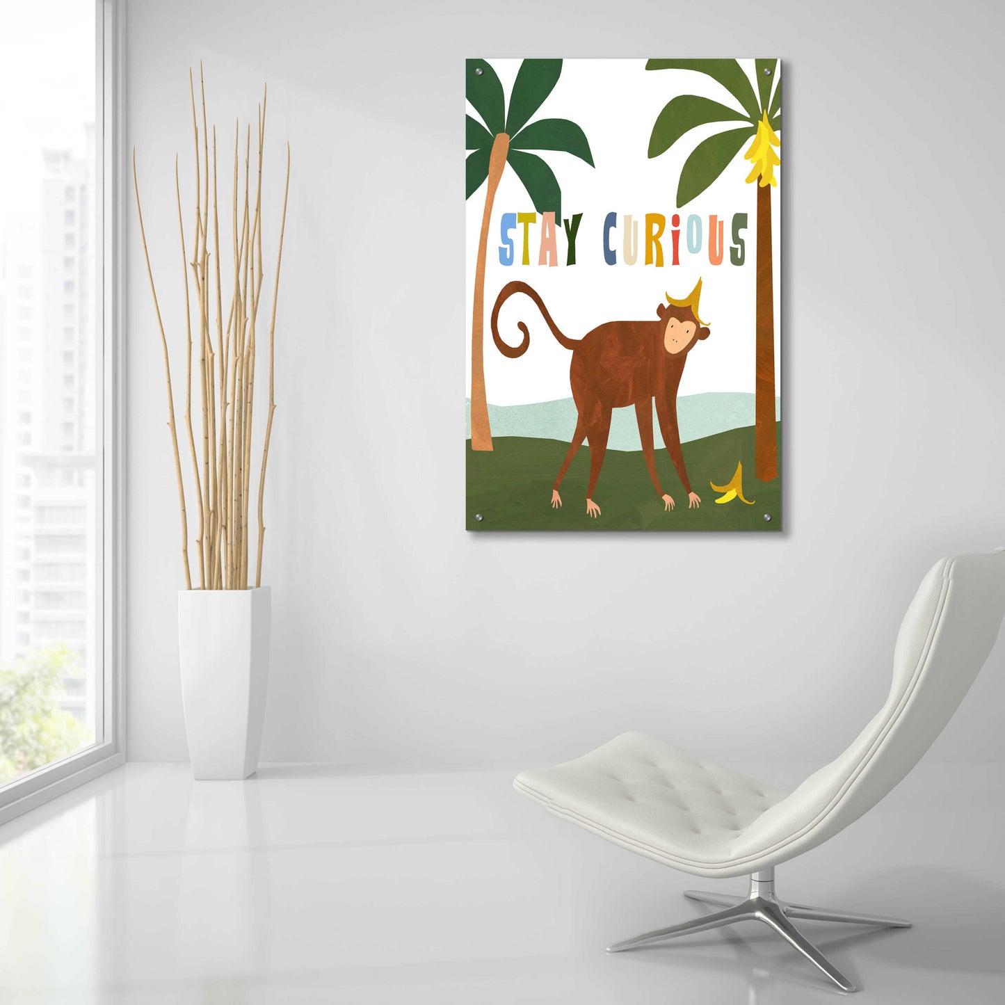Epic Art 'Stay Curious' by Emily Kopcik, Acrylic Glass Wall Art,24x36